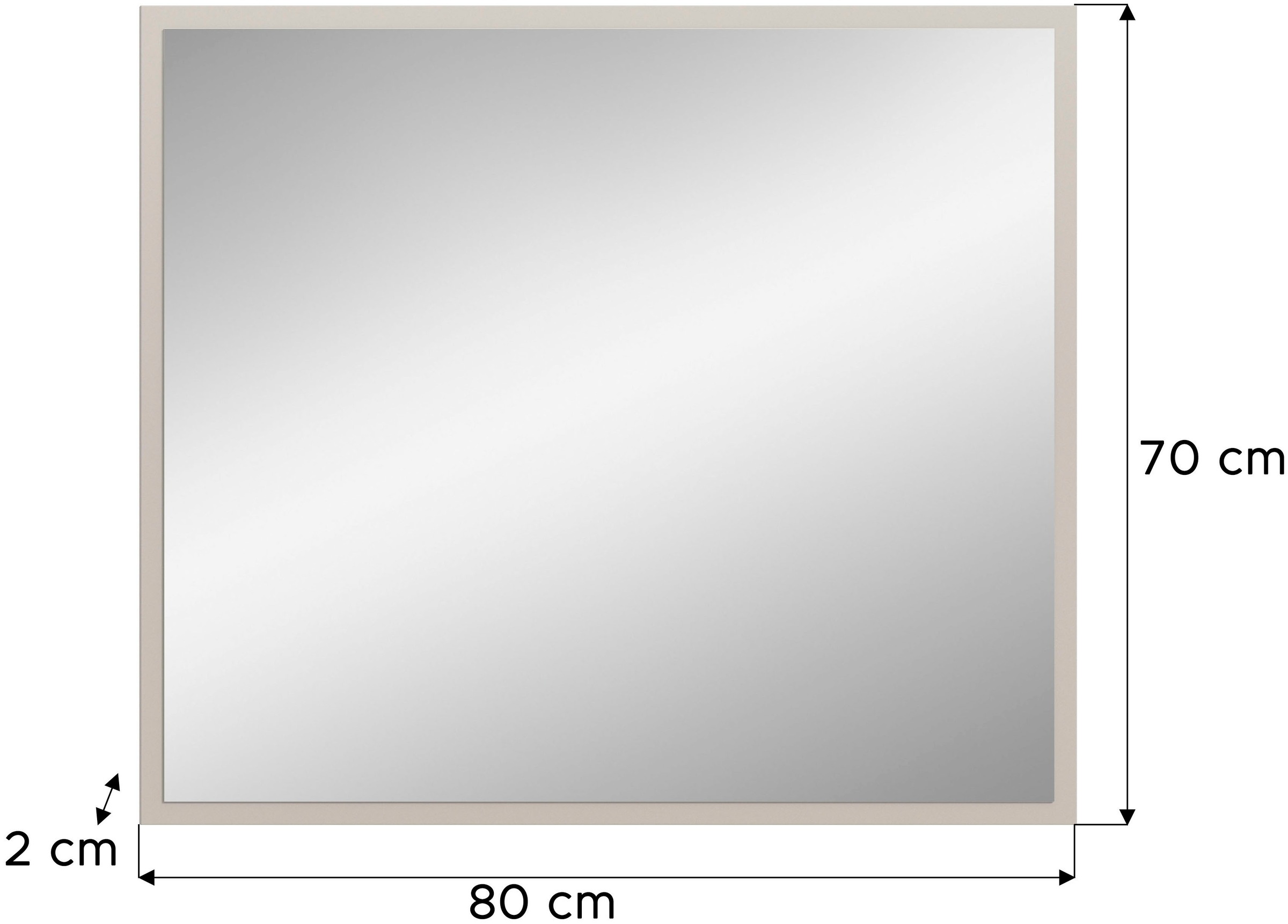 INOSIGN Garderobenspiegel »EDIL, 80 x 70 cm, grosse Spiegelfläche« Spiegel, Spiegelpaneel, Flurspiegel, Wandspiegel, Dielenspiegel
