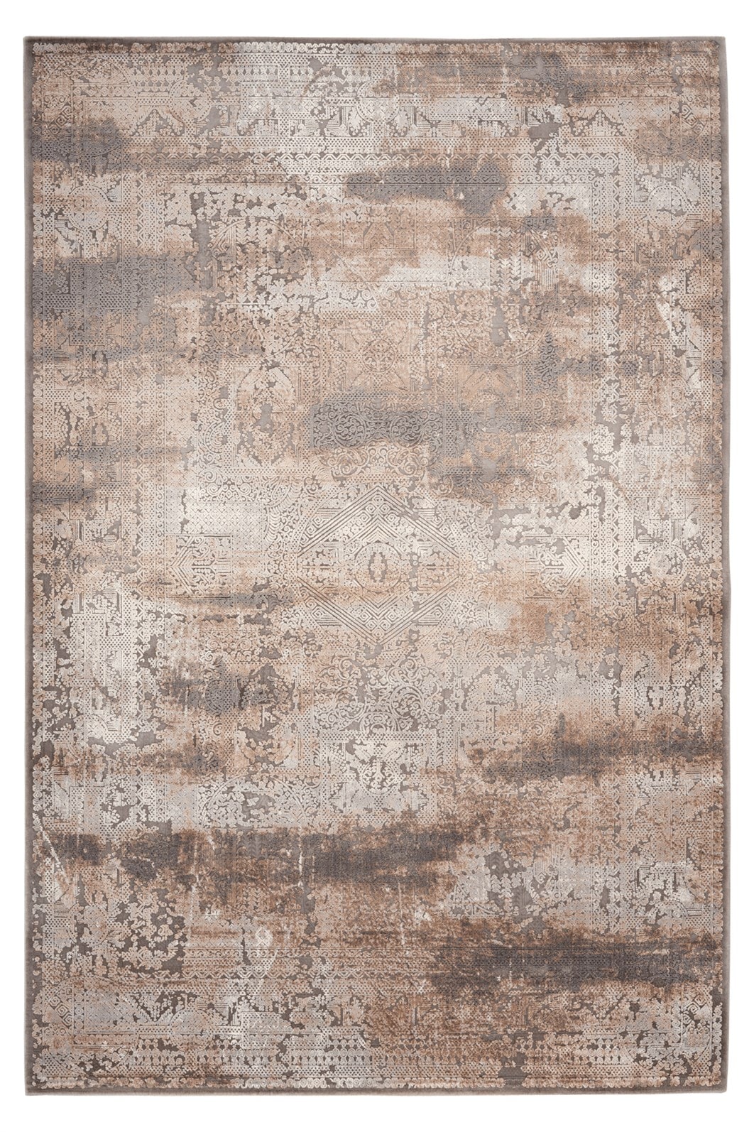 Image of Kayoom Teppich "Gem 960" rechteckig 15 mm Höhe Kurzflor, Vintage, Modernes Muster, Viskose, Fussbodenheizungsgeeignet