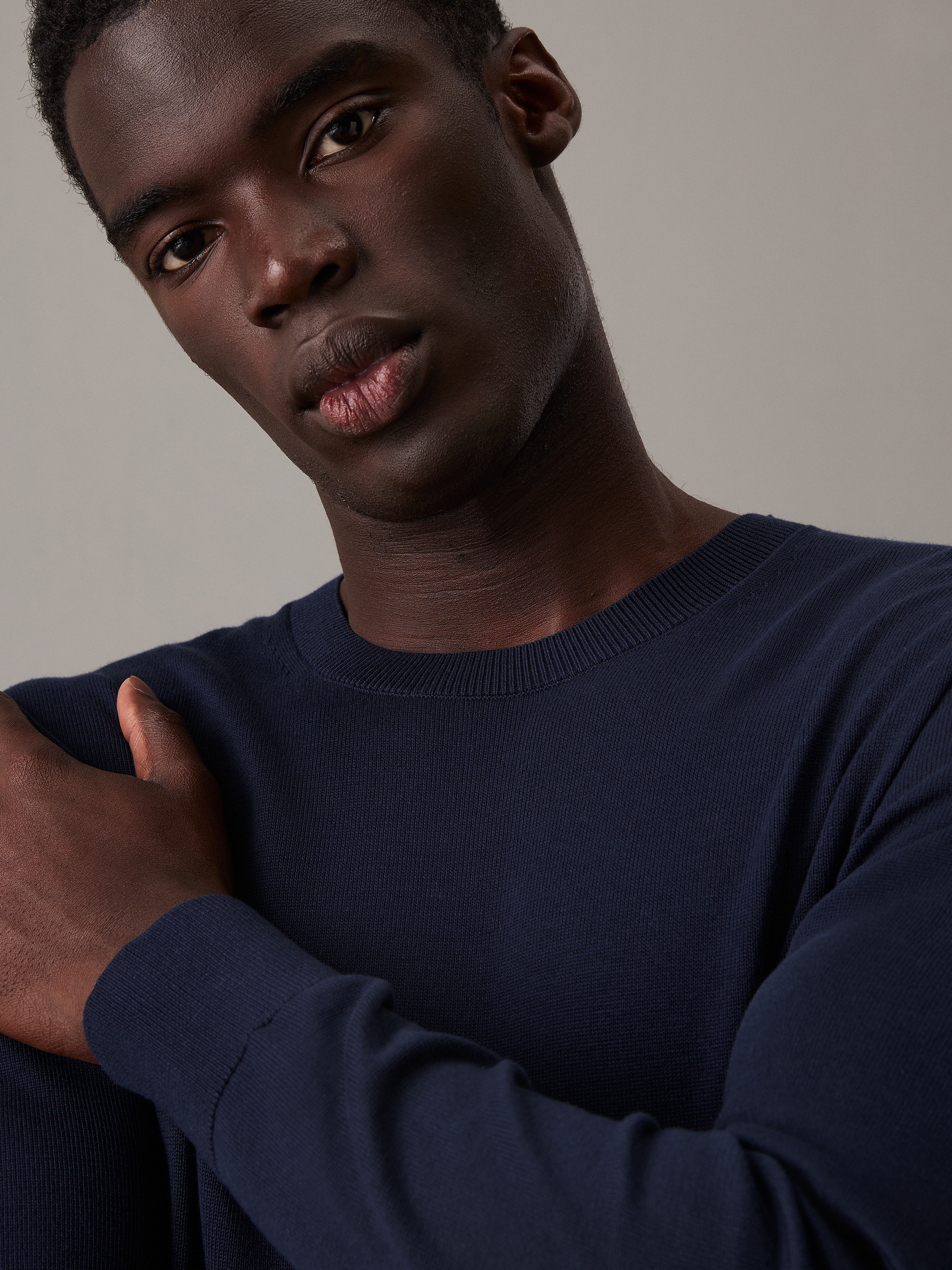 Calvin Klein Strickpullover »LS SUPIMA COTTON CREW 14GG«, Mit Rundhalsausschnitt