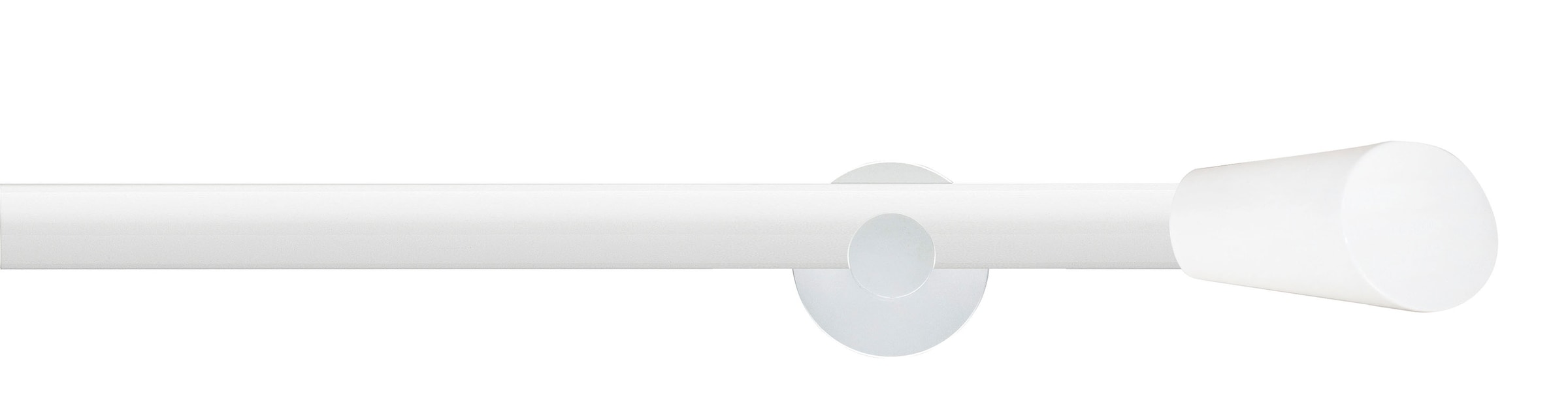 Image of GARESA Gardinenstange "WHITE" Ø 20 mm 2 läufig-läufig Wunschmasslänge Vorhanggarnitur, verlängerbar, Wandmontage, Endknopf abgeschrägt