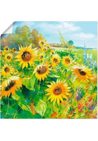 Artland Wandbild »Sommerwiese mit Sonnenblumen«, Blumenwiese, (1 St.), in vielen... kaufen