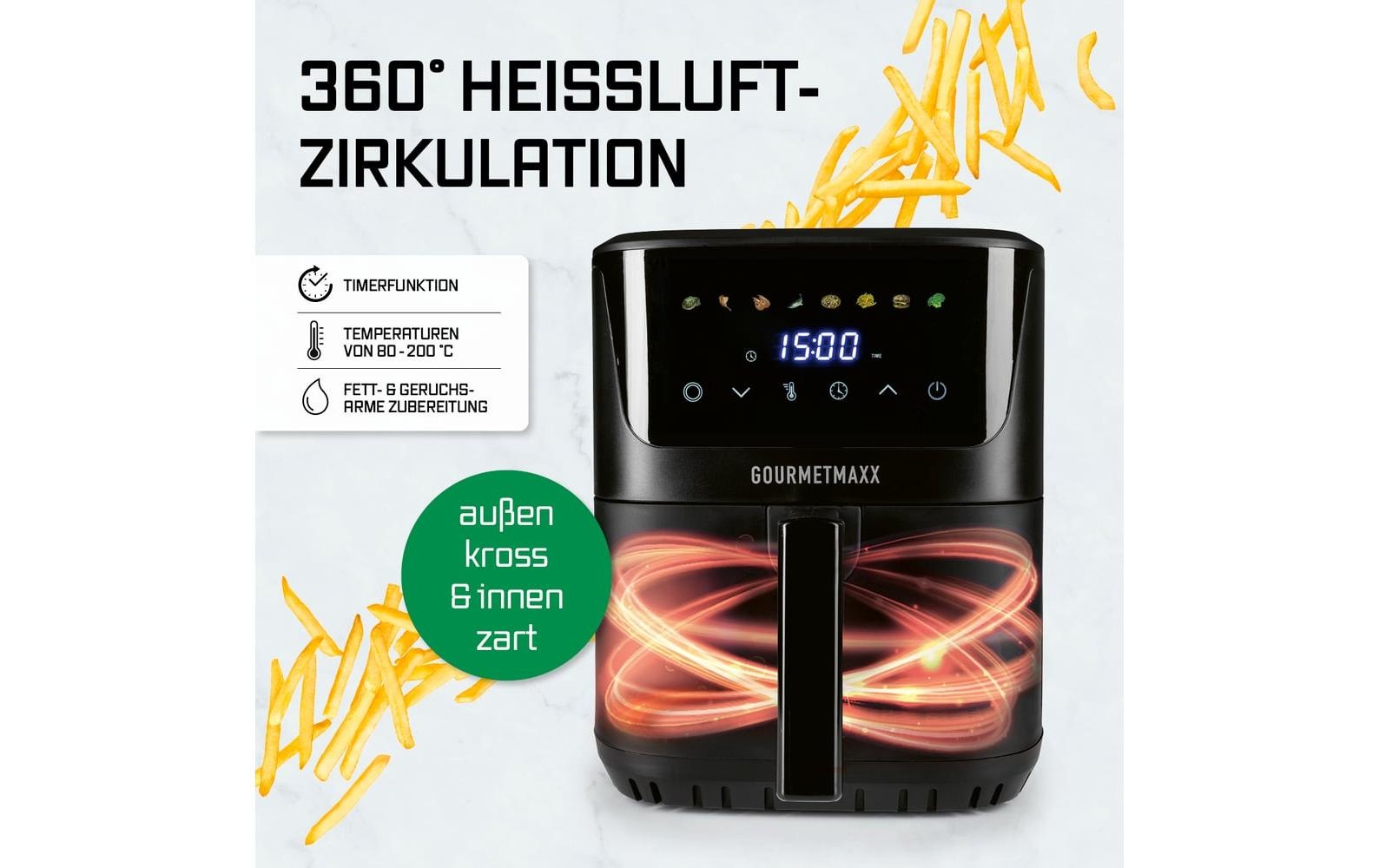 GOURMETmaxx Heissluftfritteuse »6,5 l« 1600 W