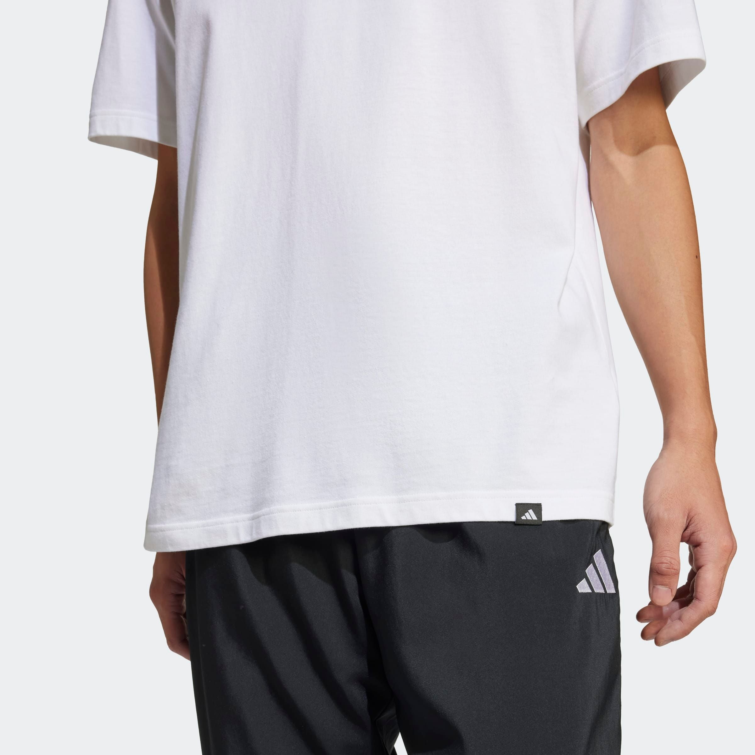 adidas Sportswear T-Shirt »M L SLIDE TEE«, mit adidas Badeschlappen-Grafik, weiche Baumwolle