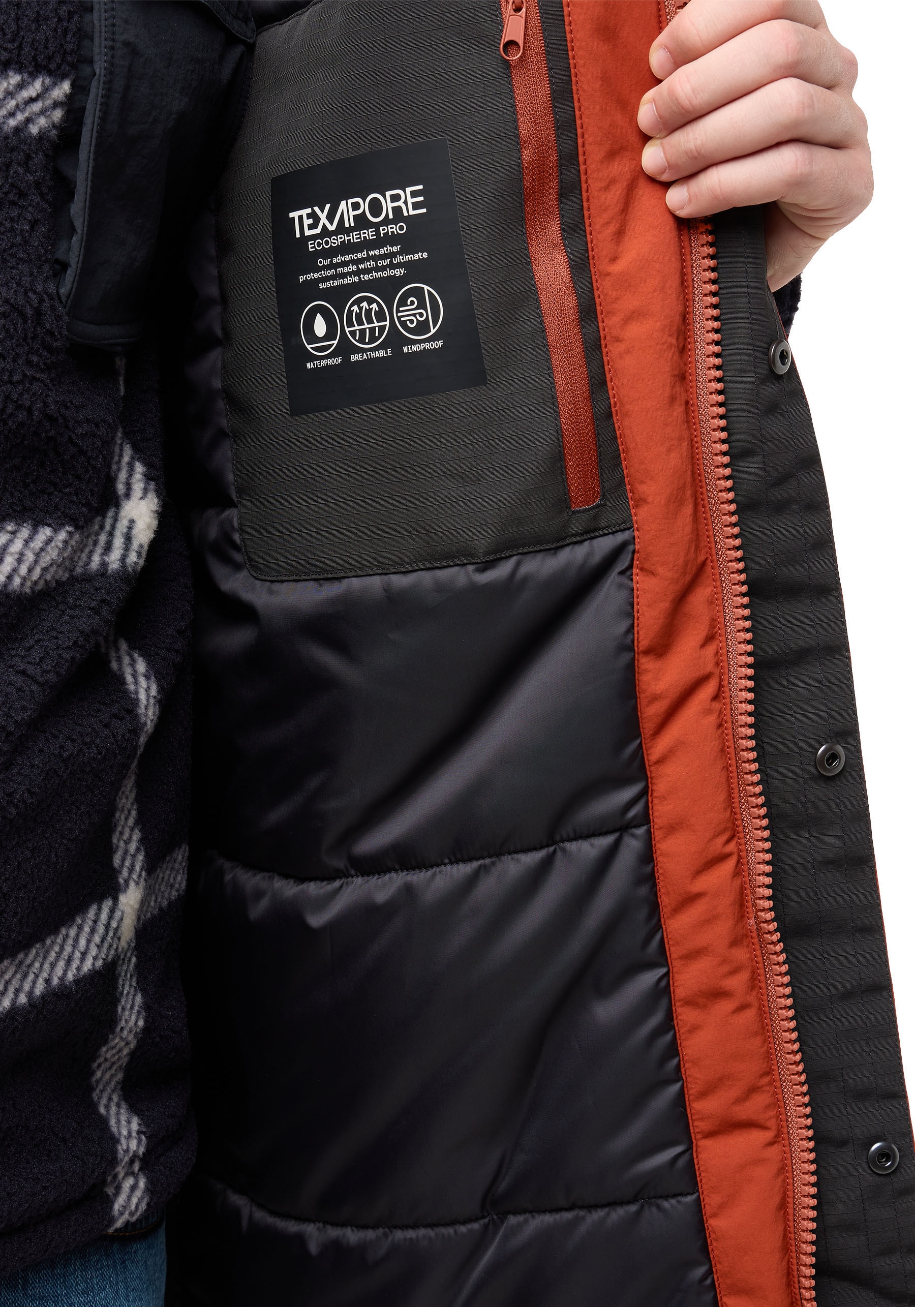 Jack Wolfskin Funktionsparka »GLETSCHERSEE«, mit Kapuze, Wärmend, wasserdicht, Übergangsjacke