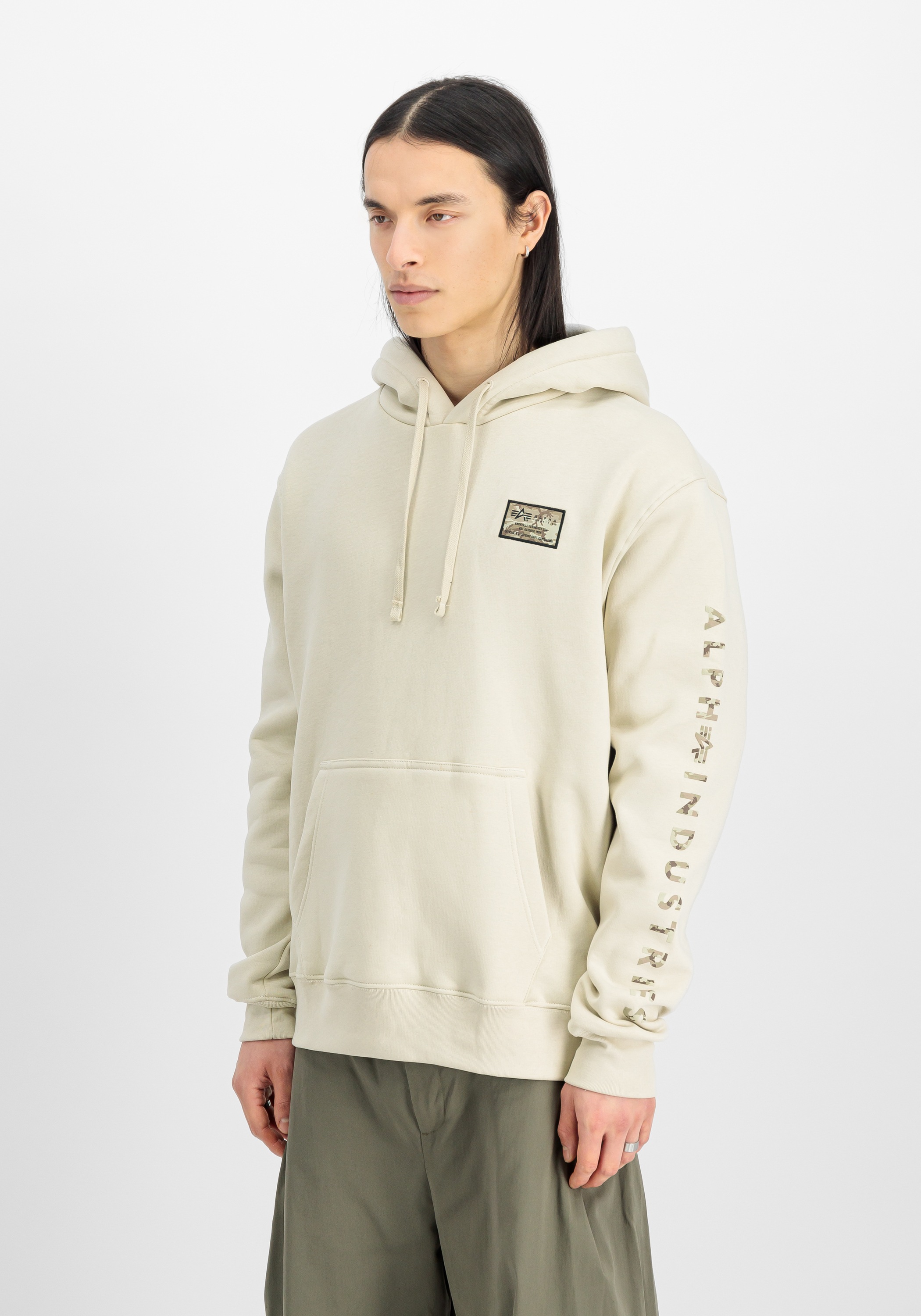 Image of Alpha Industries Hoodie "Camo Sleeve Hoodie"