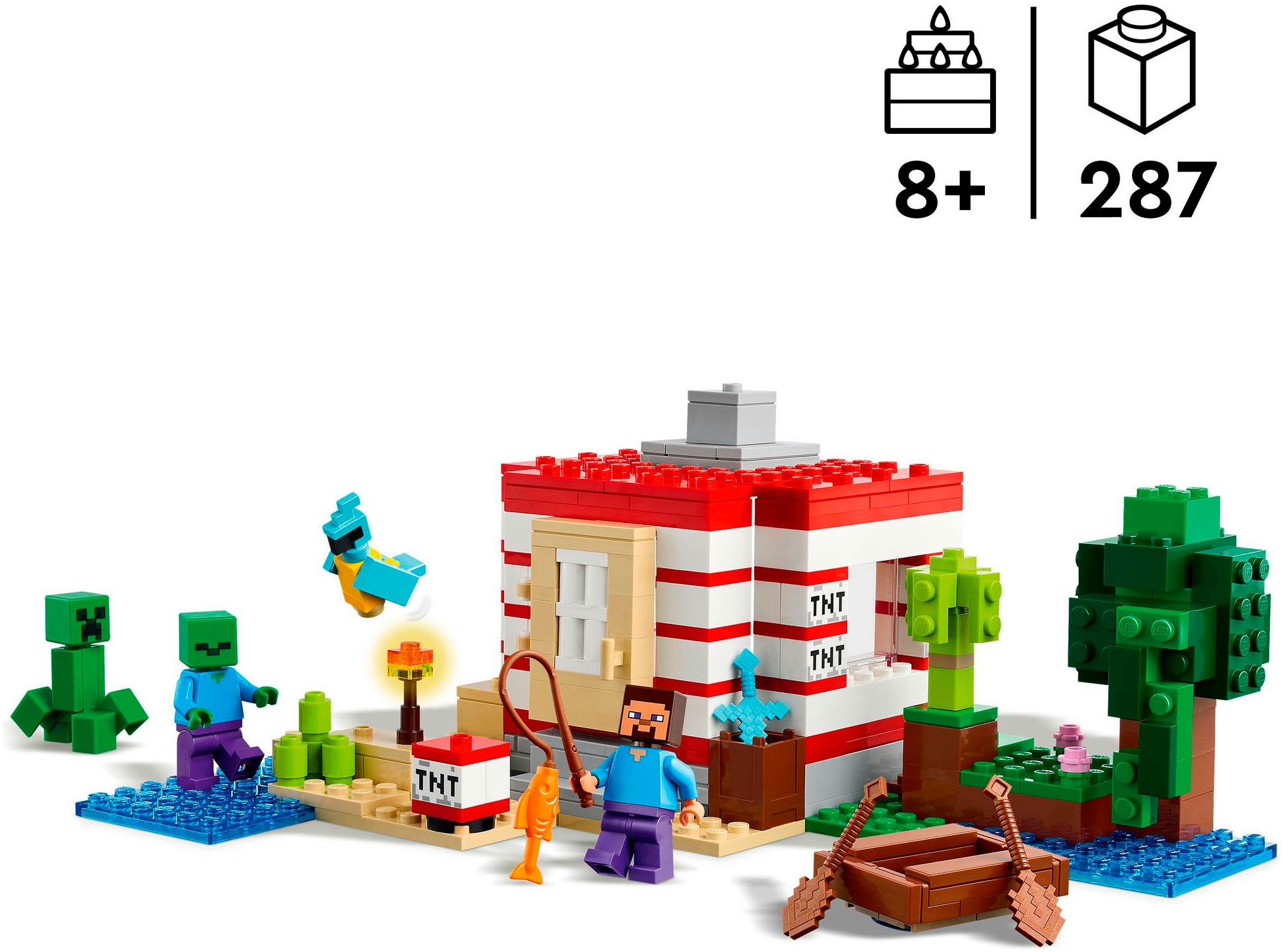 LEGO® Pions de construction »Das TNT-Dschungelhaus (21275), LEGO Minecraft« Made in Europe