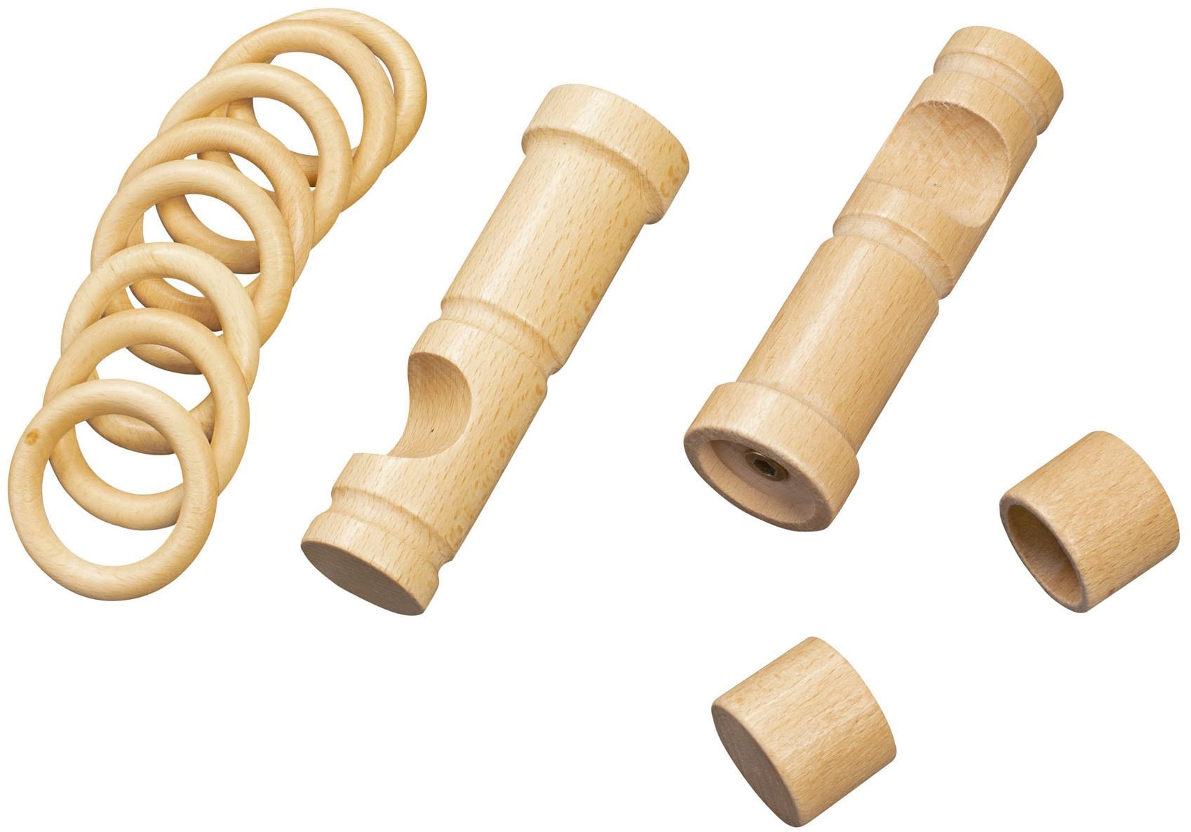 SN DECO GROUP Gardinenstange »Cafiro«, 1 läufig-läufig, Fixmass, 28 mm, Holz, verschiedene Längen und Farben, Komplettset