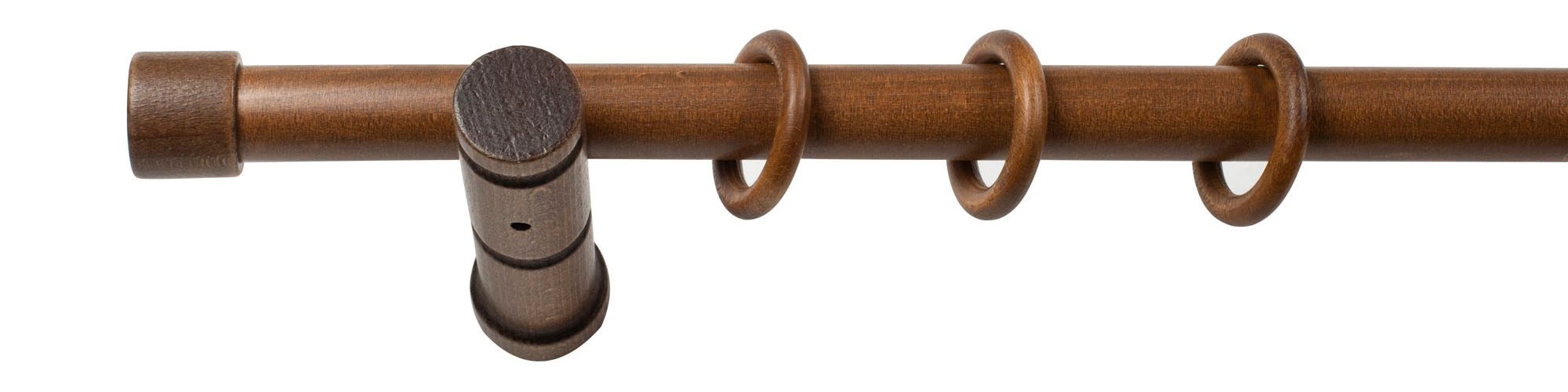 SN DECO GROUP Gardinenstange »Cafiro«, 1 läufig-läufig, Fixmass, 28 mm, Holz, verschiedene Längen und Farben, Komplettset