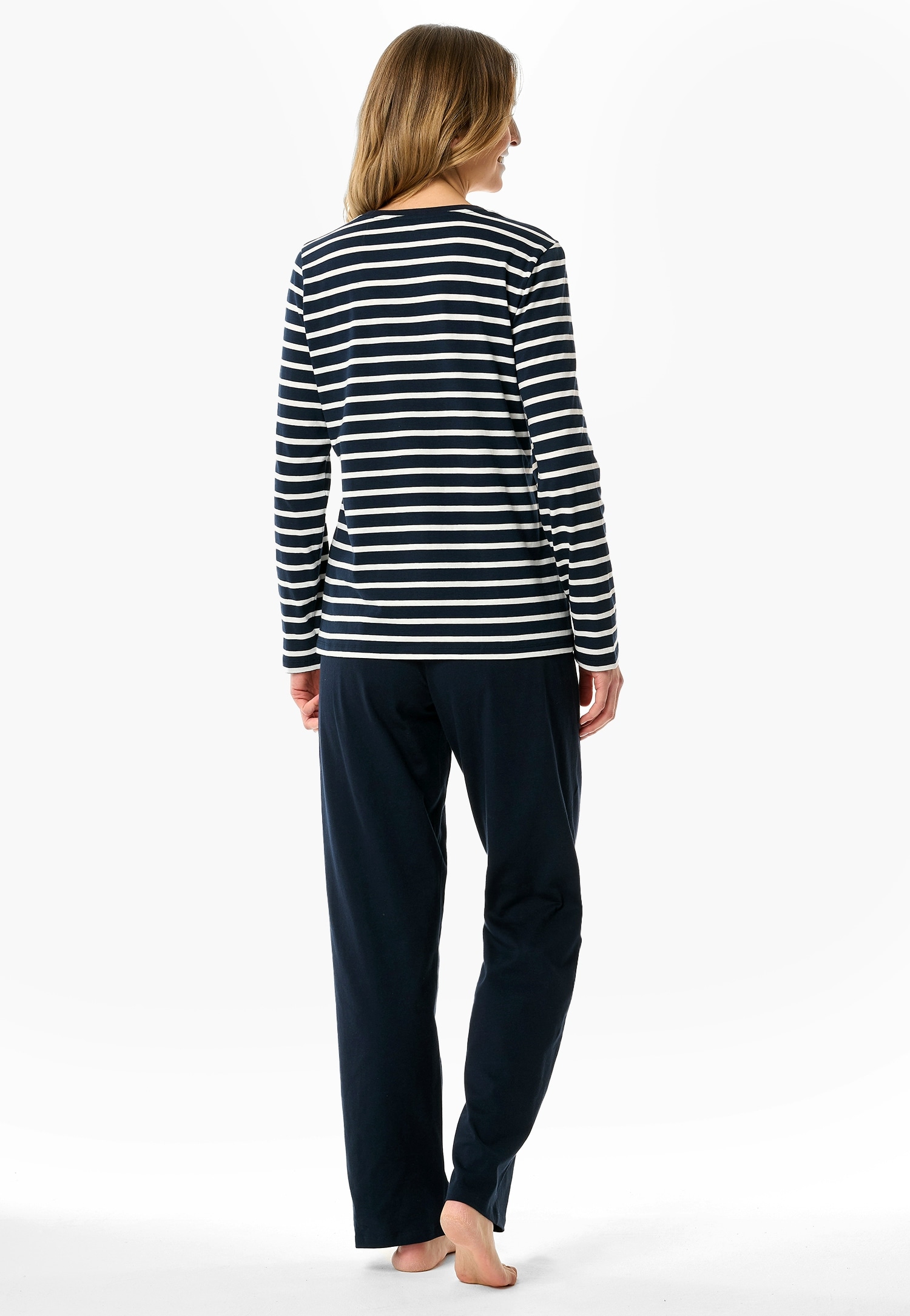 Schiesser Schlafanzug »Casual Essentials«, (2 tlg.), mit angenehmen Bündchen