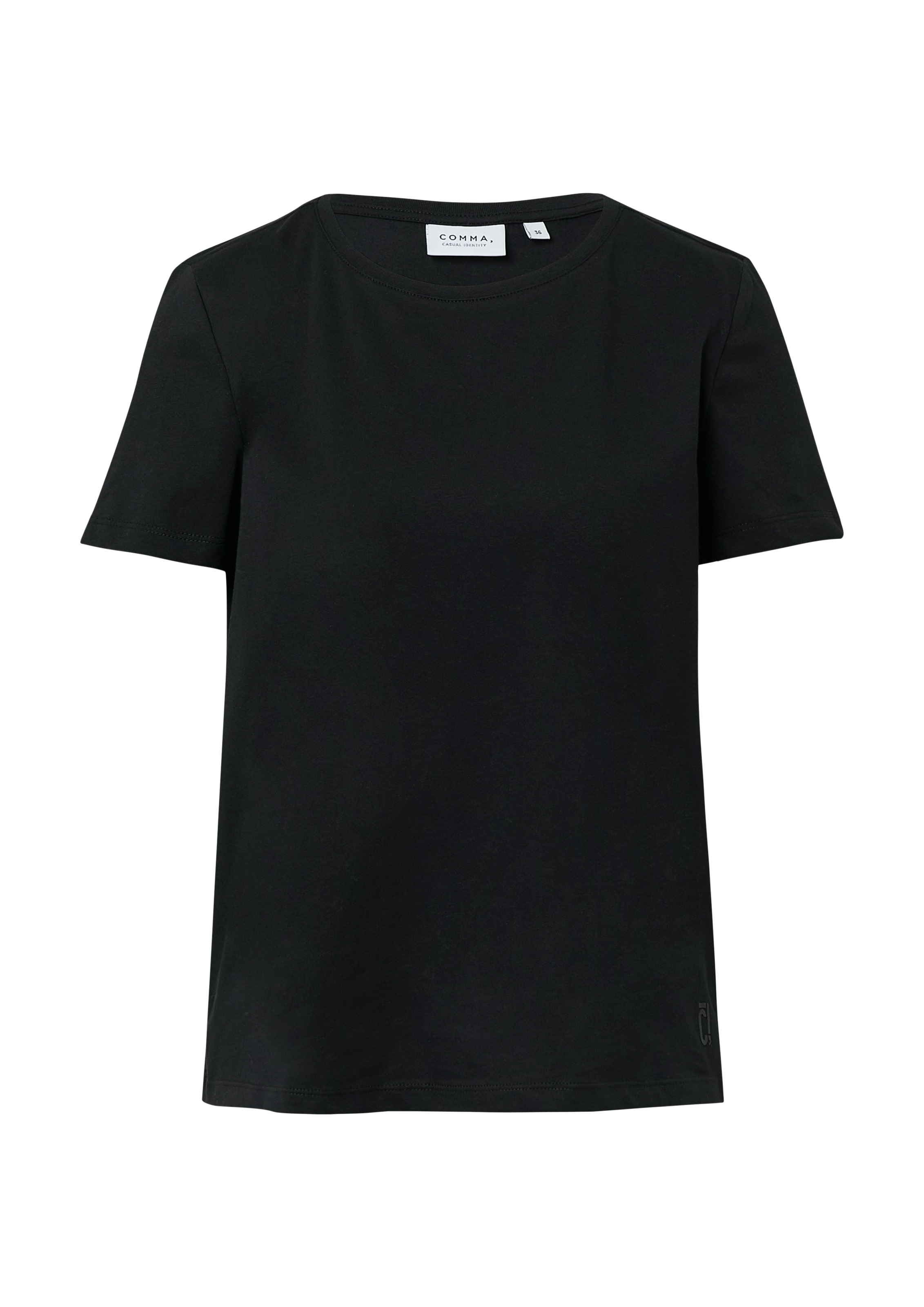 comma casual identity T-shirt mit Rundhalsausschnitt, Regular Fit