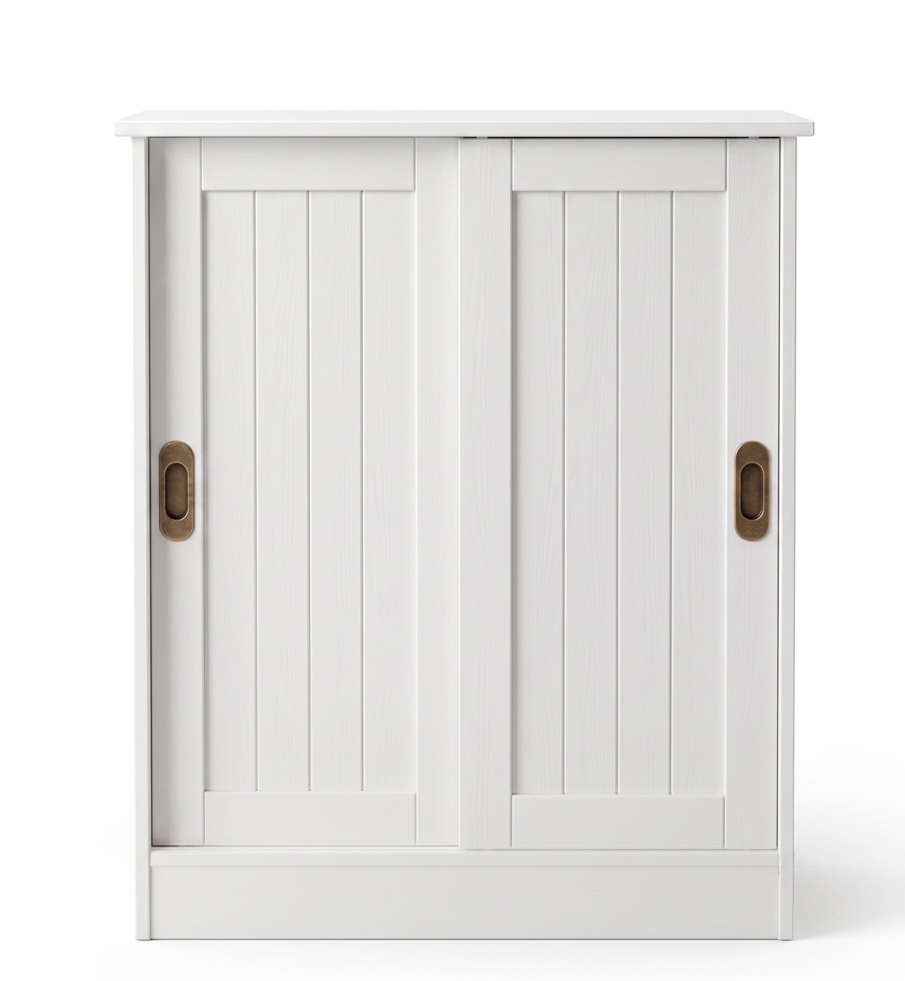 GOODproduct Armoire à chaussures »Malmö Schuhkommode mit Schiebetüren« L/P/H : 77/37/89 cm,  en pin massif certifié FSC®, largeur 77 cm
