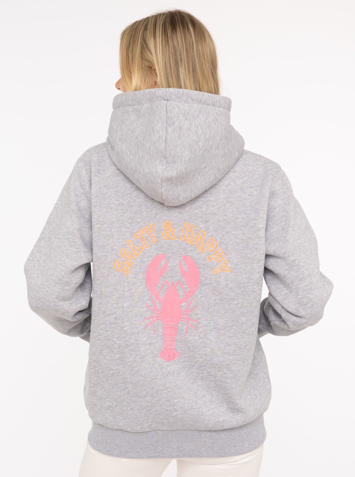 Zwillingsherz Sweatjacke »"Moin Moin"«, Kapuze, Langarm, Reissverschluss, modisch, maritim, Kordelzug