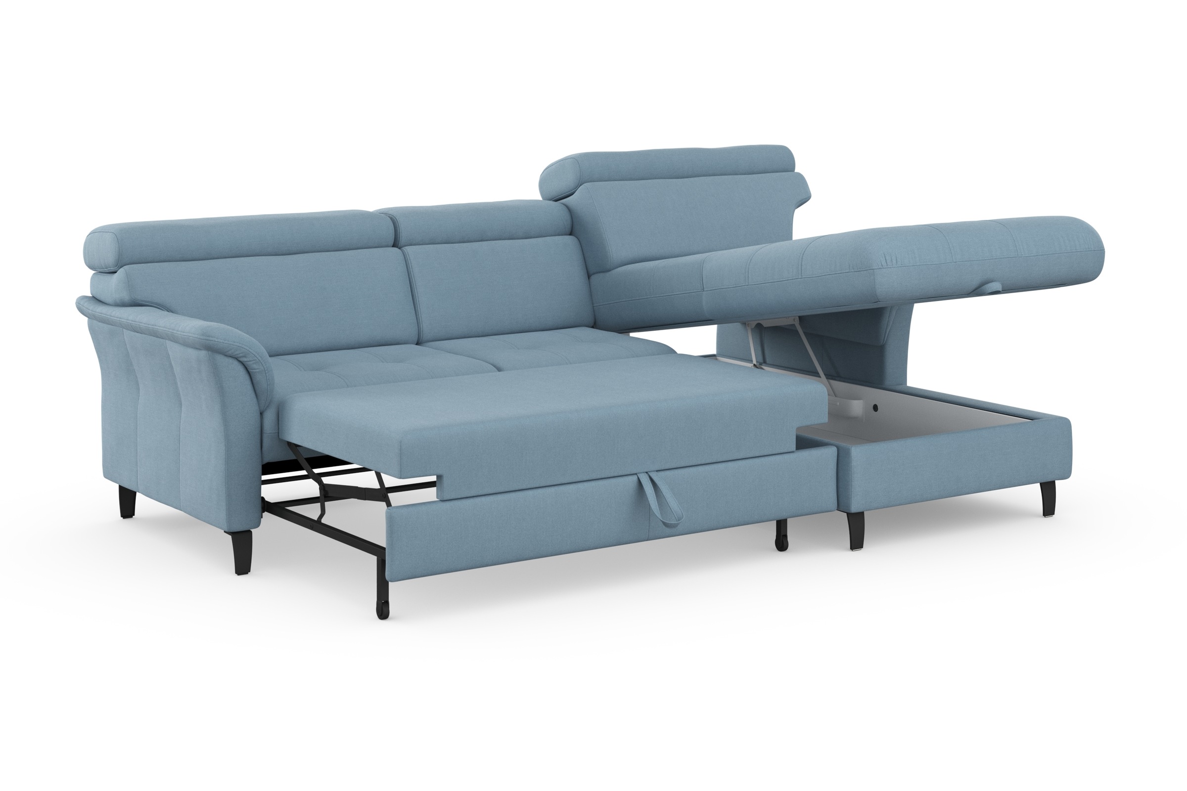 sit&more Ecksofa »Marano L-Form«, inklusive Kopfteilverstellung, wahlweise mit Bettfunktion, Bettkasten
