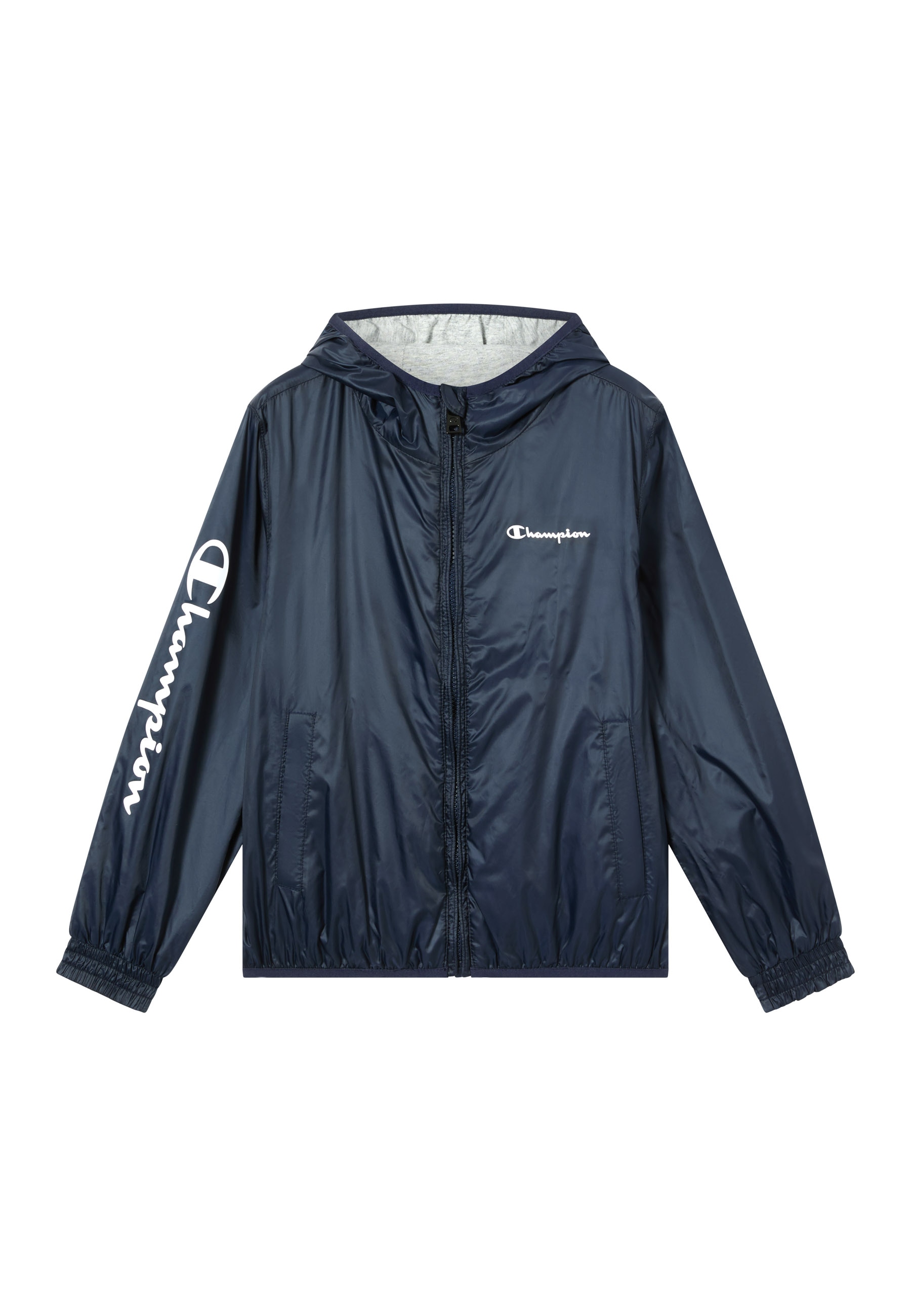 Image of Champion Windbreaker "OUTDOOR Light Hooded Jacket with Large Logo" mit Kapuze