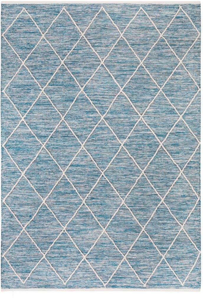 Image of GOODproduct Teppich "Pamplona" rechteckig 8 mm Höhe Handweb-Teppich, Rauten-Motiv, handgewebt, reine Baumwolle
