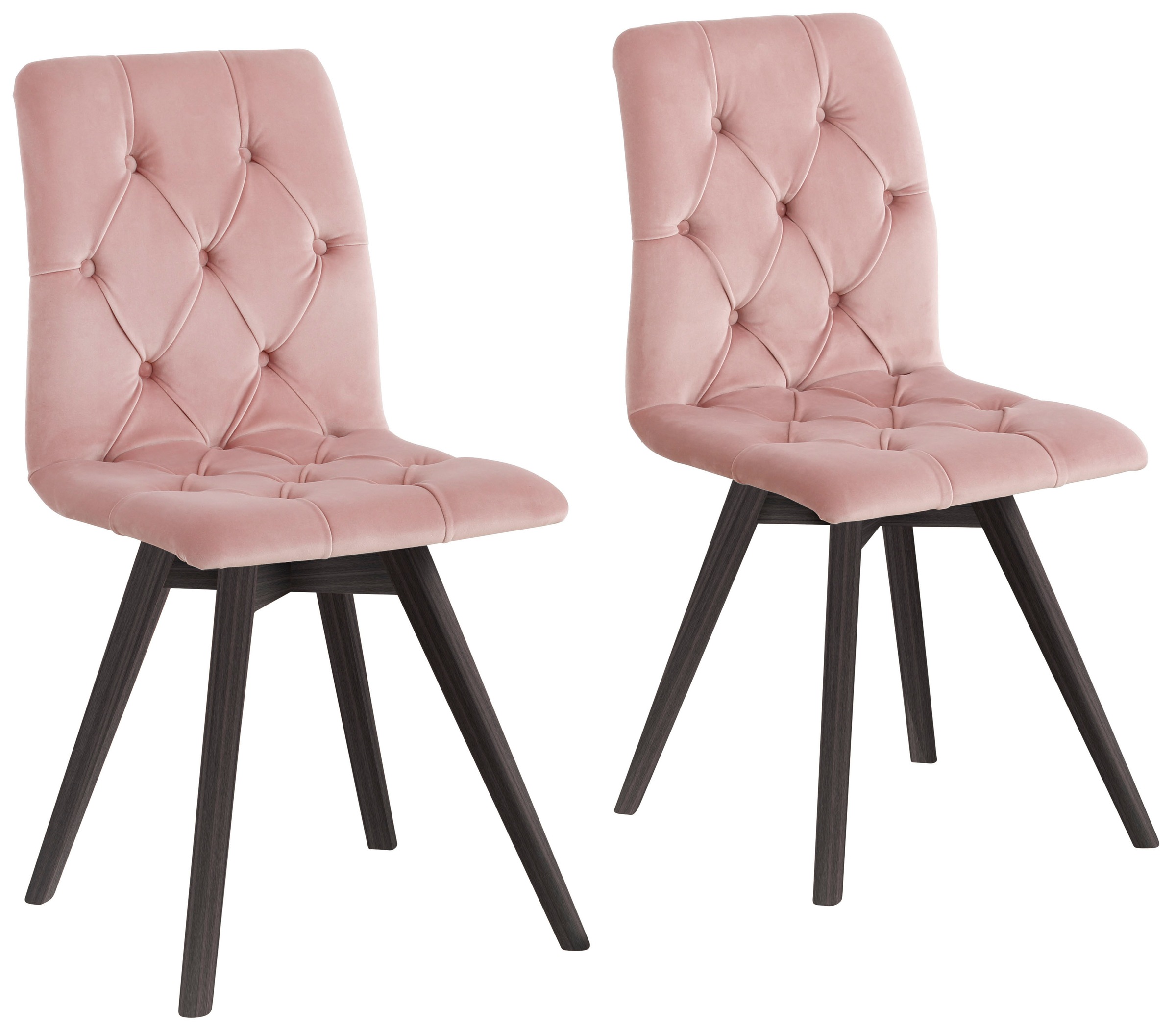 Image of andas Esszimmerstuhl »Rania«, (Set), 2 St., Samtoptik, mit Massivholzbeinen bei Ackermann Versand Schweiz