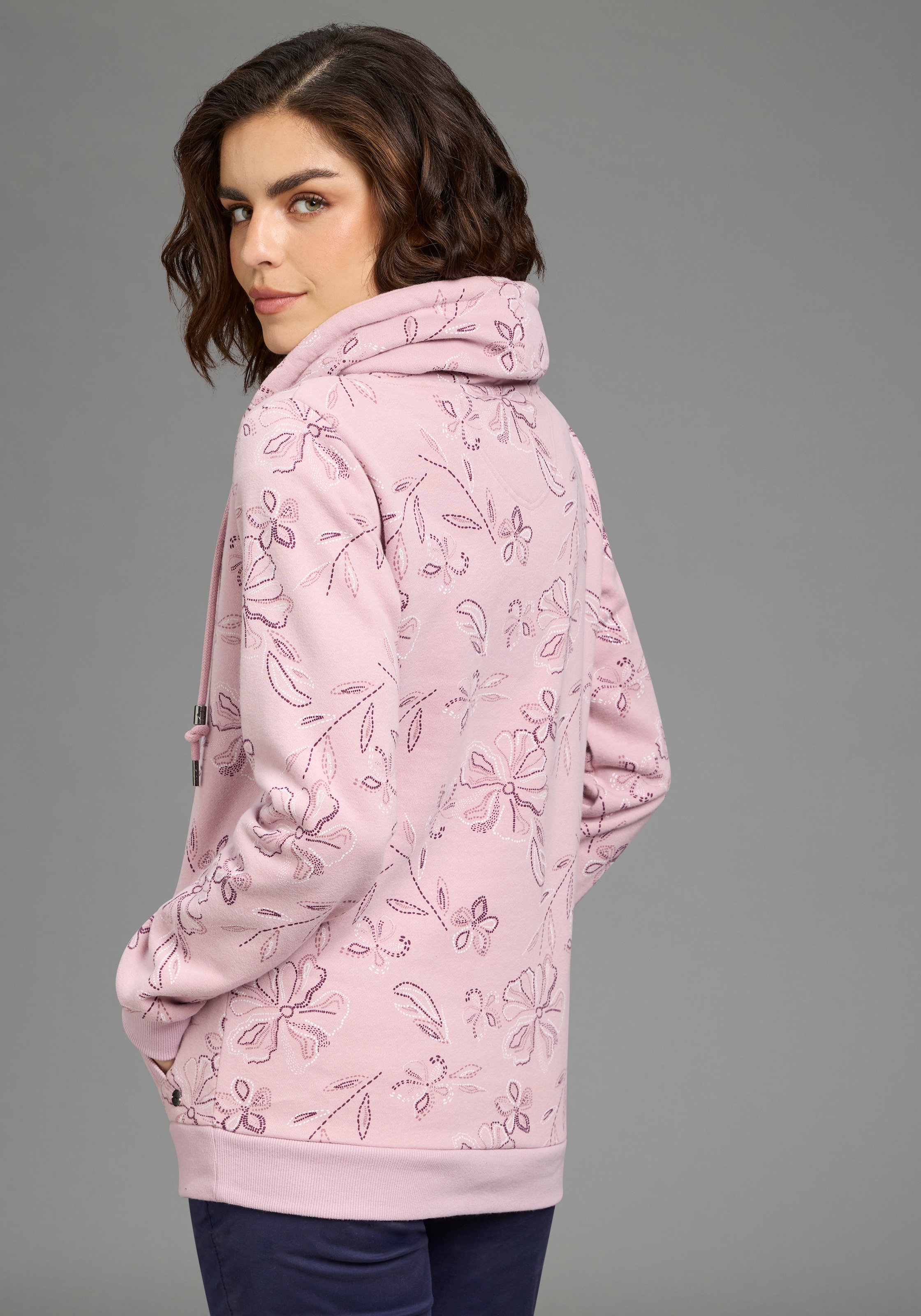 KangaROOS Sweat-shirt , avec col montant haut, longueur couvrant les hanches, coupe ajustée
