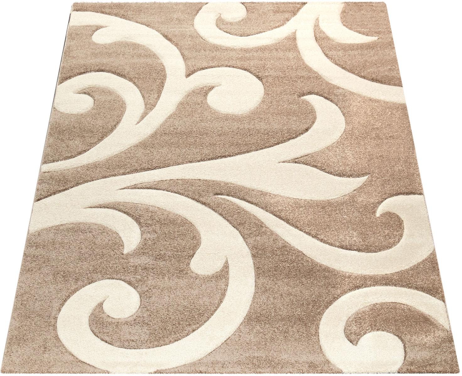 Image of Paco Home Teppich »Diamond 761«, rechteckig, 18 mm Höhe, Kurzflor, gewebt, 3D-Design, mit Ornamenten, ideal im Wohnzimmer & Schlafzimmer bei Ackermann Versand Schweiz