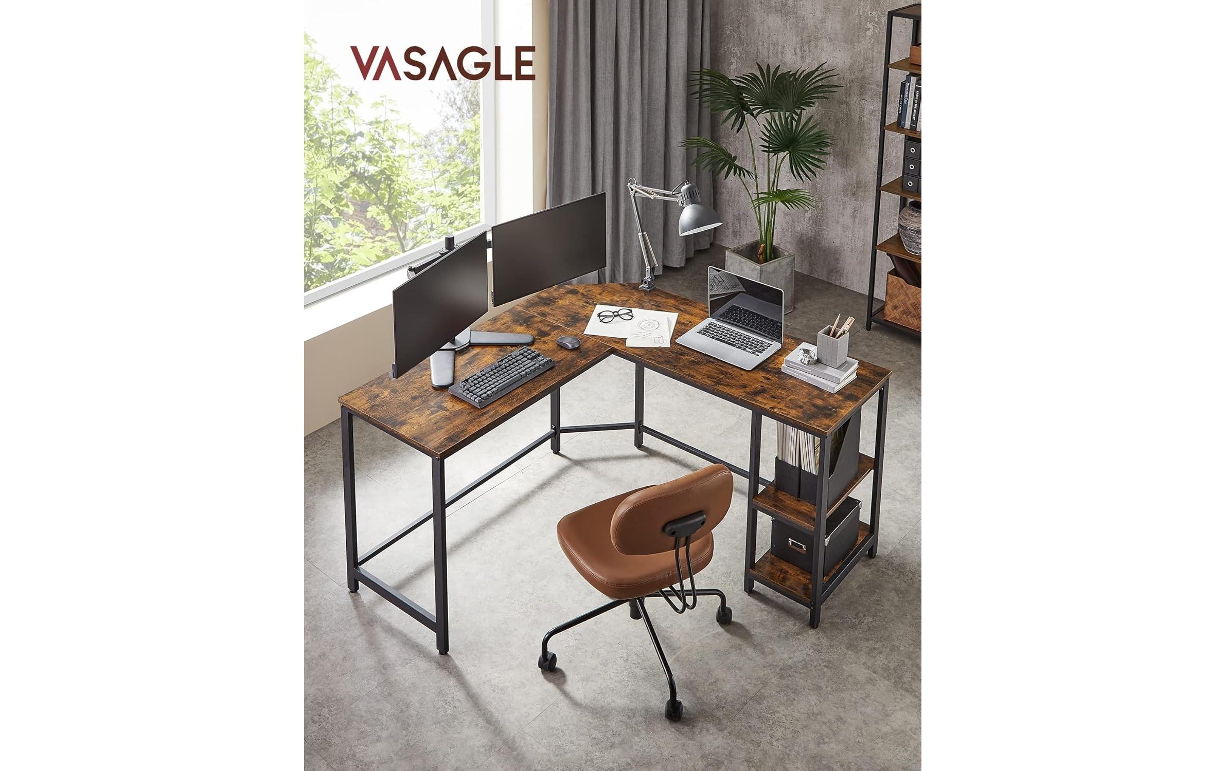 VASAGLE Schreibtisch »in L-Form 138 x 138 cm«