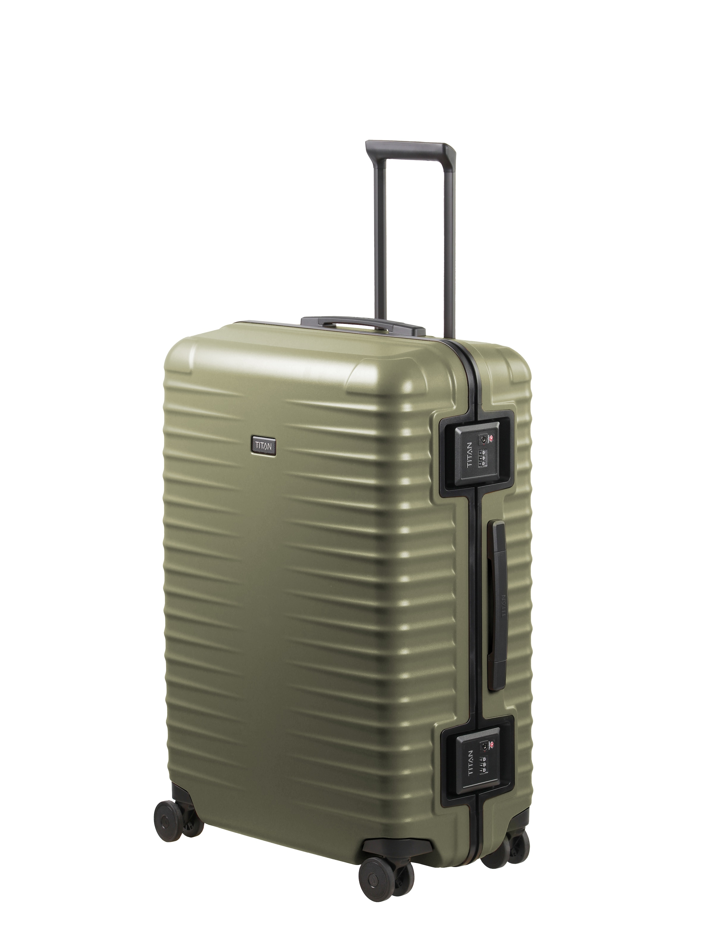 TITAN - Made in Germany Trolley »OVERSEAS Koffer Hartschale« 101 litre 4 Rollen avec serrure TSA à cadre, compartimentage intérieur intelligent taille L