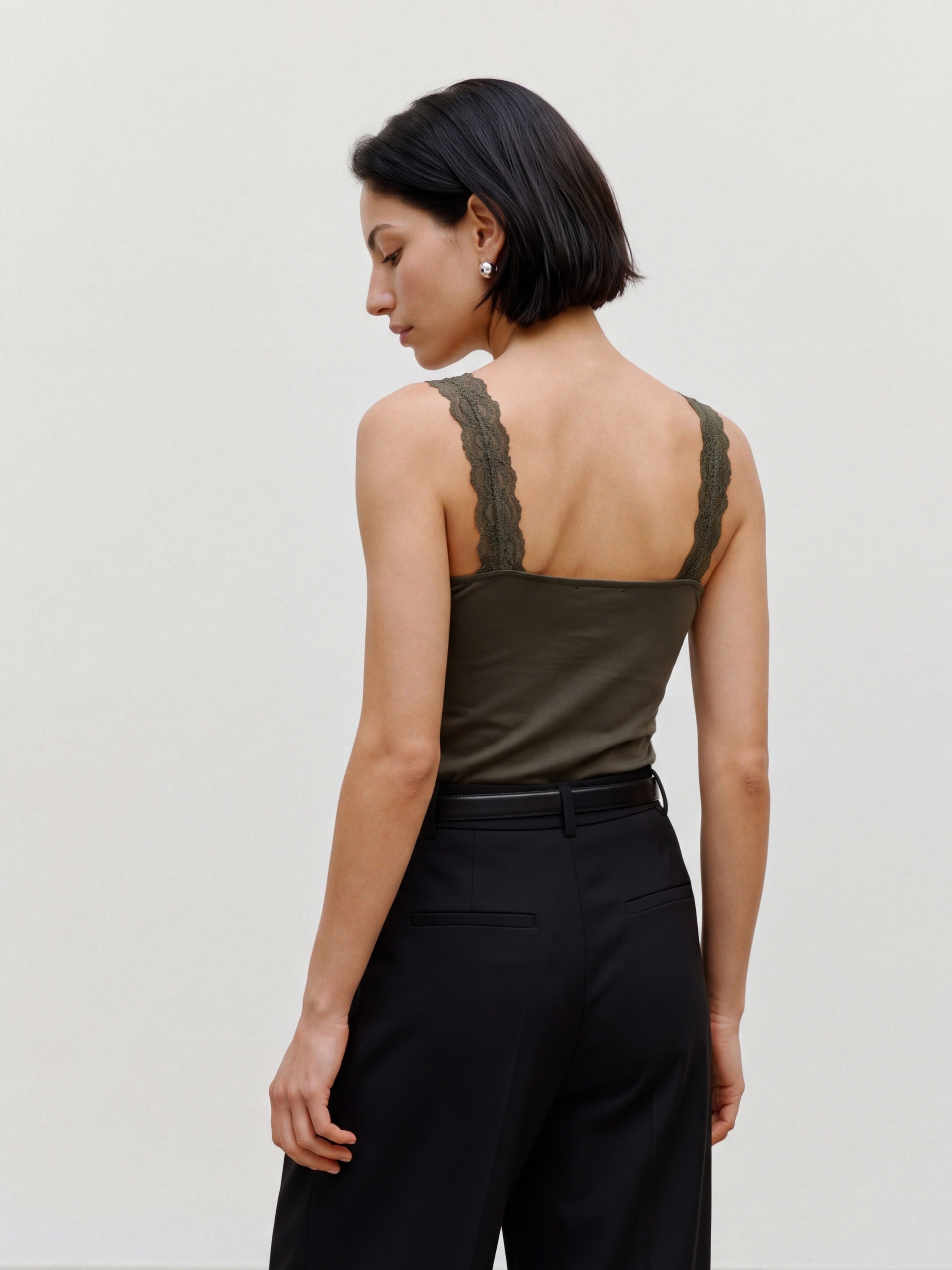 Vero Moda Top à bretelles »VMROSA SL TOP JRS NOOS« Mélange viscose, détail en dentelle