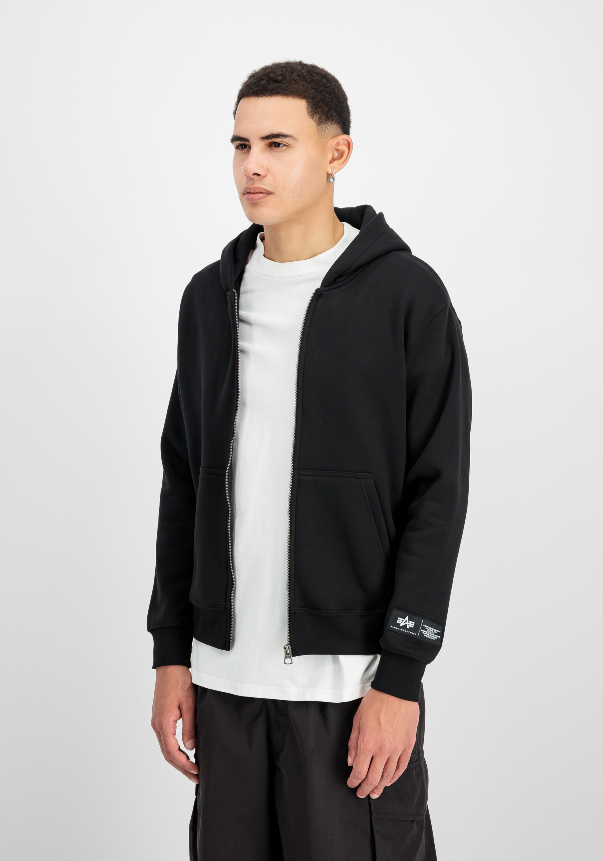Image of Alpha Industries Hoodie "Label Hoodie Zip Backprint"