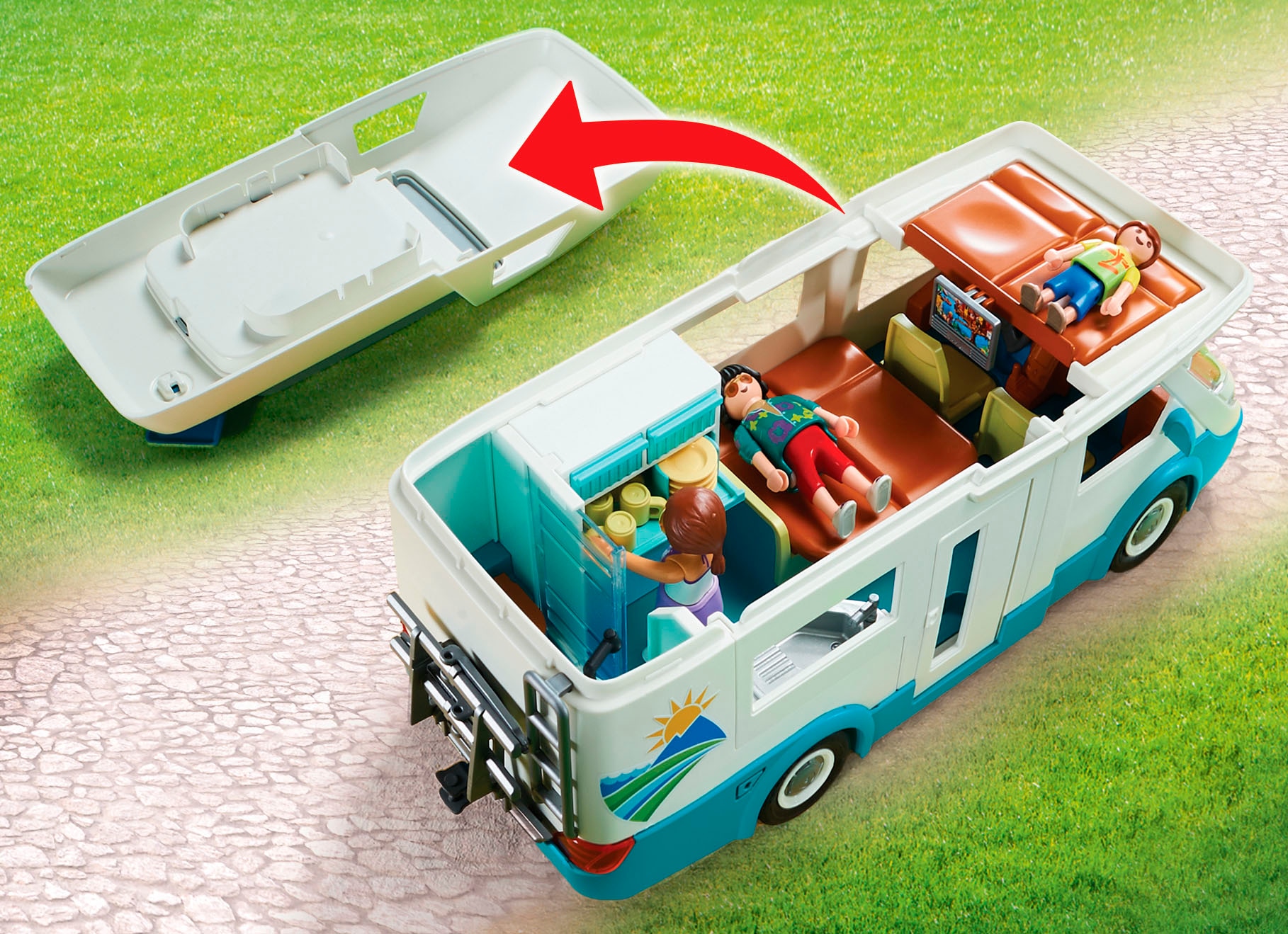 Playmobil® Jeu de construction »Familien-Wohnmobil (70088), Family Fun« Made in Europe