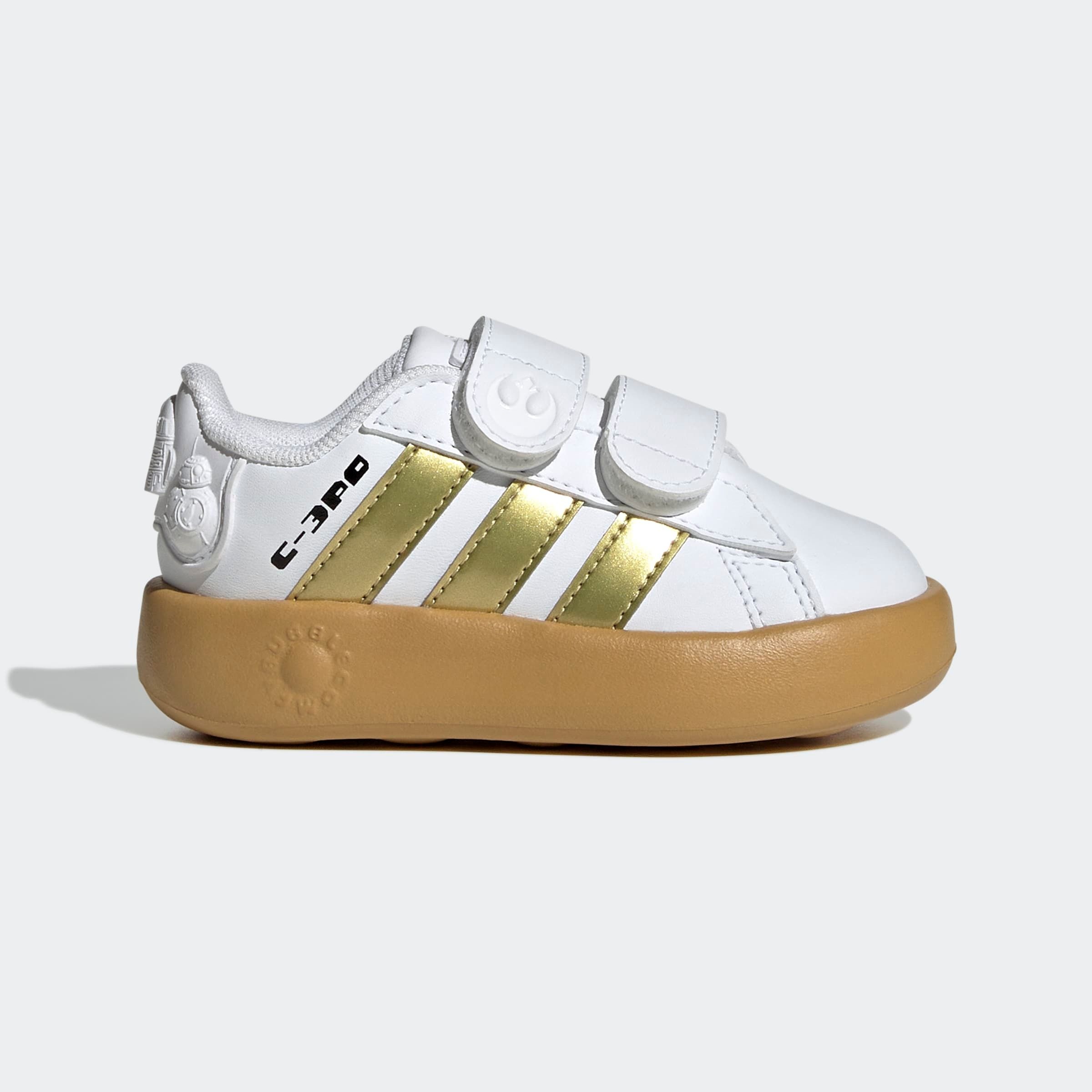 adidas Sportswear Klettschuh »ADIDAS STAR WARS KIDS GRAND COURT 2.0 SCHUH«, Design auf den Spuren des adidas Superstar, für Kinder