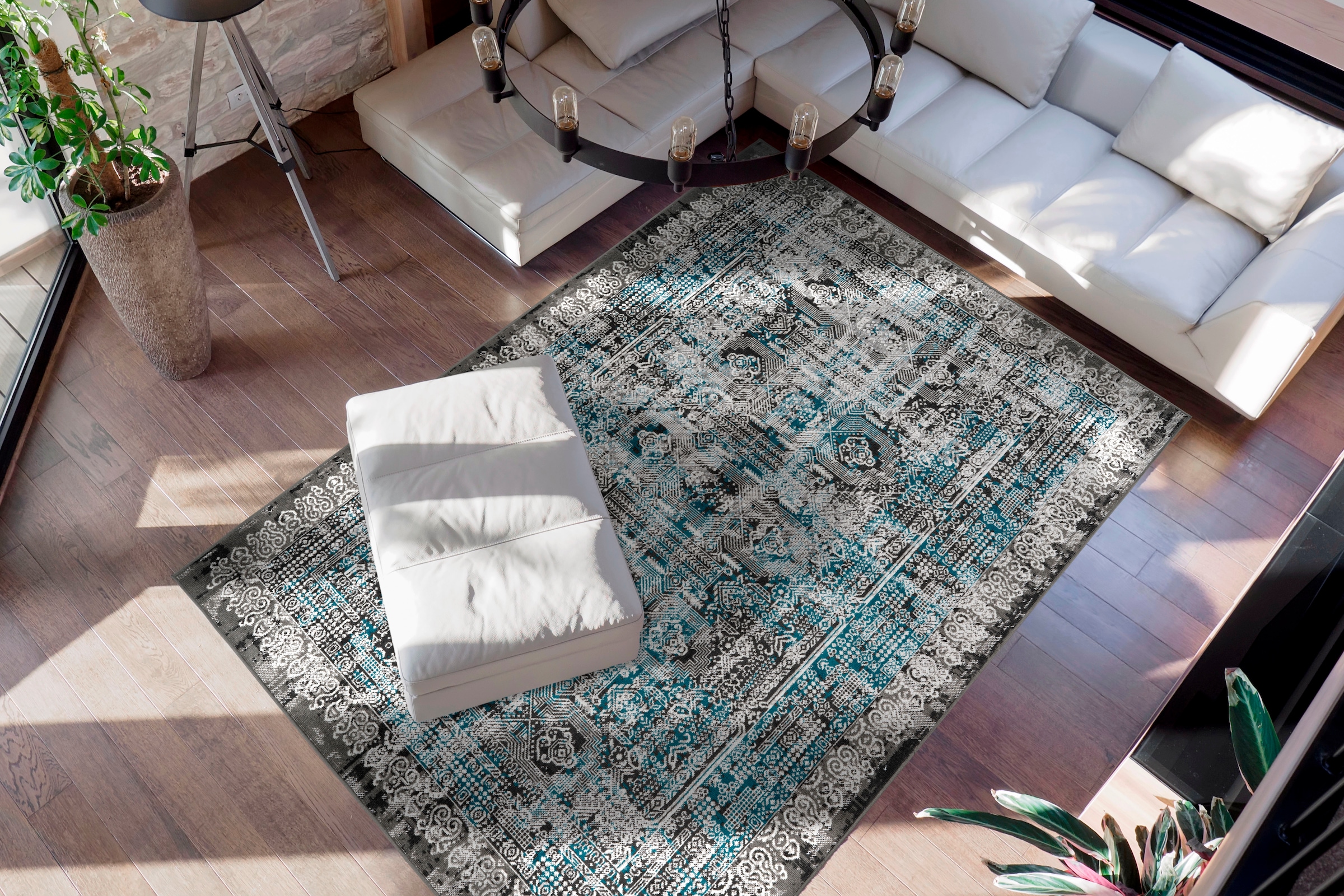 me gusta Teppich »Ariya 525« rechteckig 6 mm Höhe Flachflor, gekettelt, Wohnzimmer