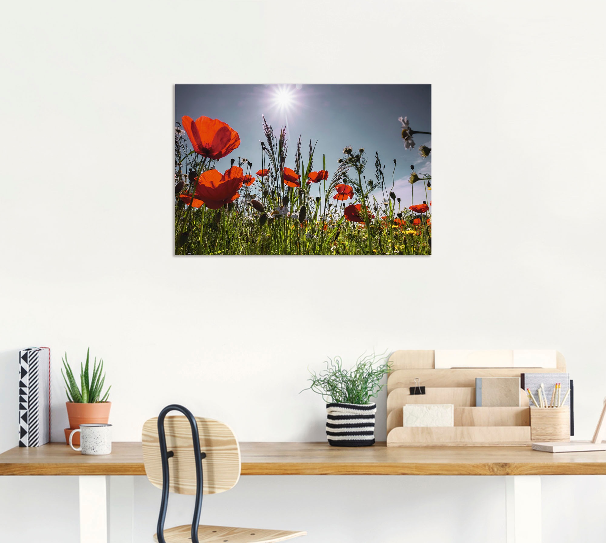 Artland Impression alu-dibond »Mohnblumenwiese« 1 cuis tlg. für Innen- und Aussenbereich geeignet, Outdoorbild