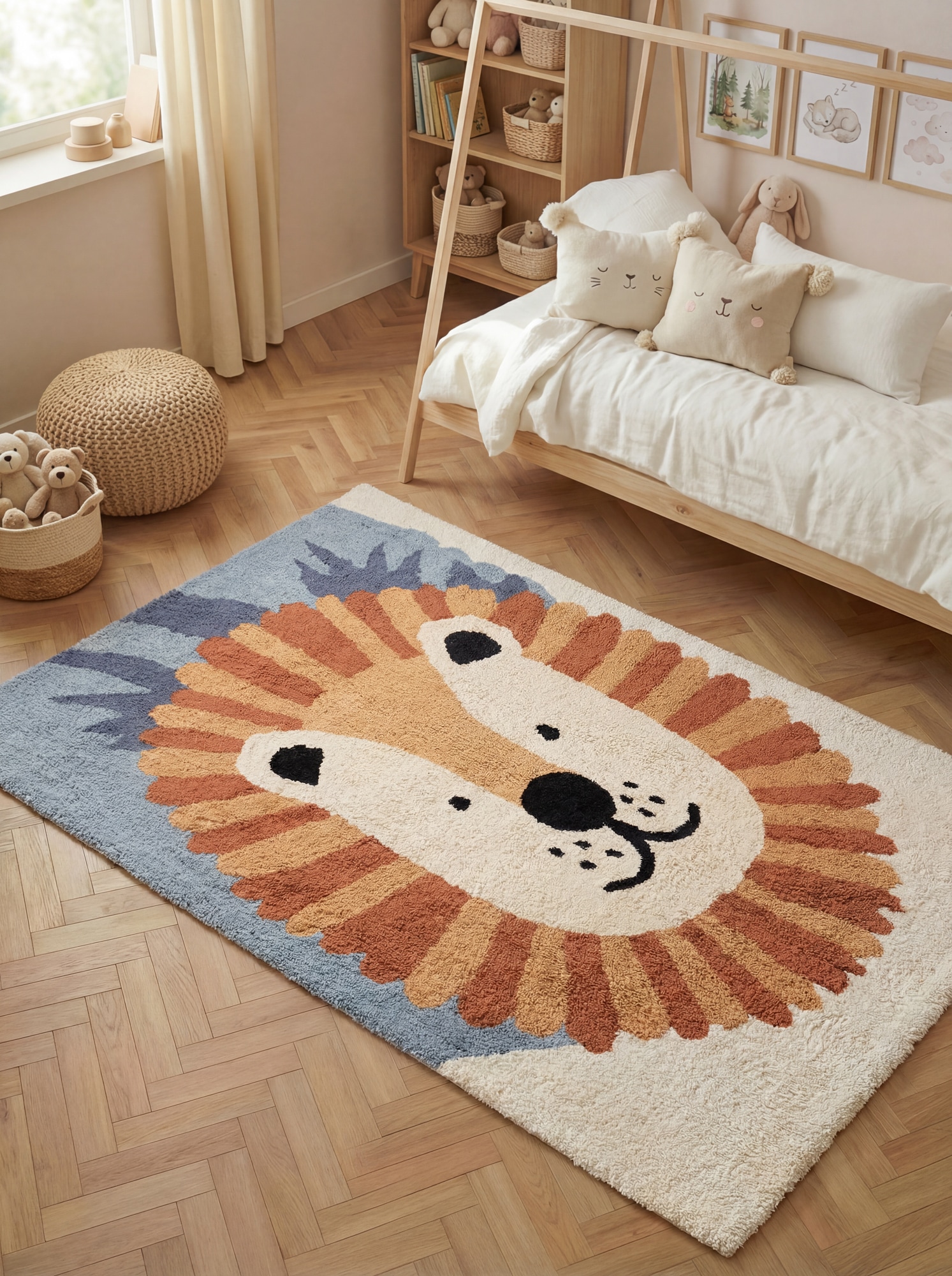 HANSE Home Tapis pour enfants »Samba« Rectangulaire 10 mm Höhe lavable, fait main, doux, antidérapant, tapis de jeu pour chambre d'enfant