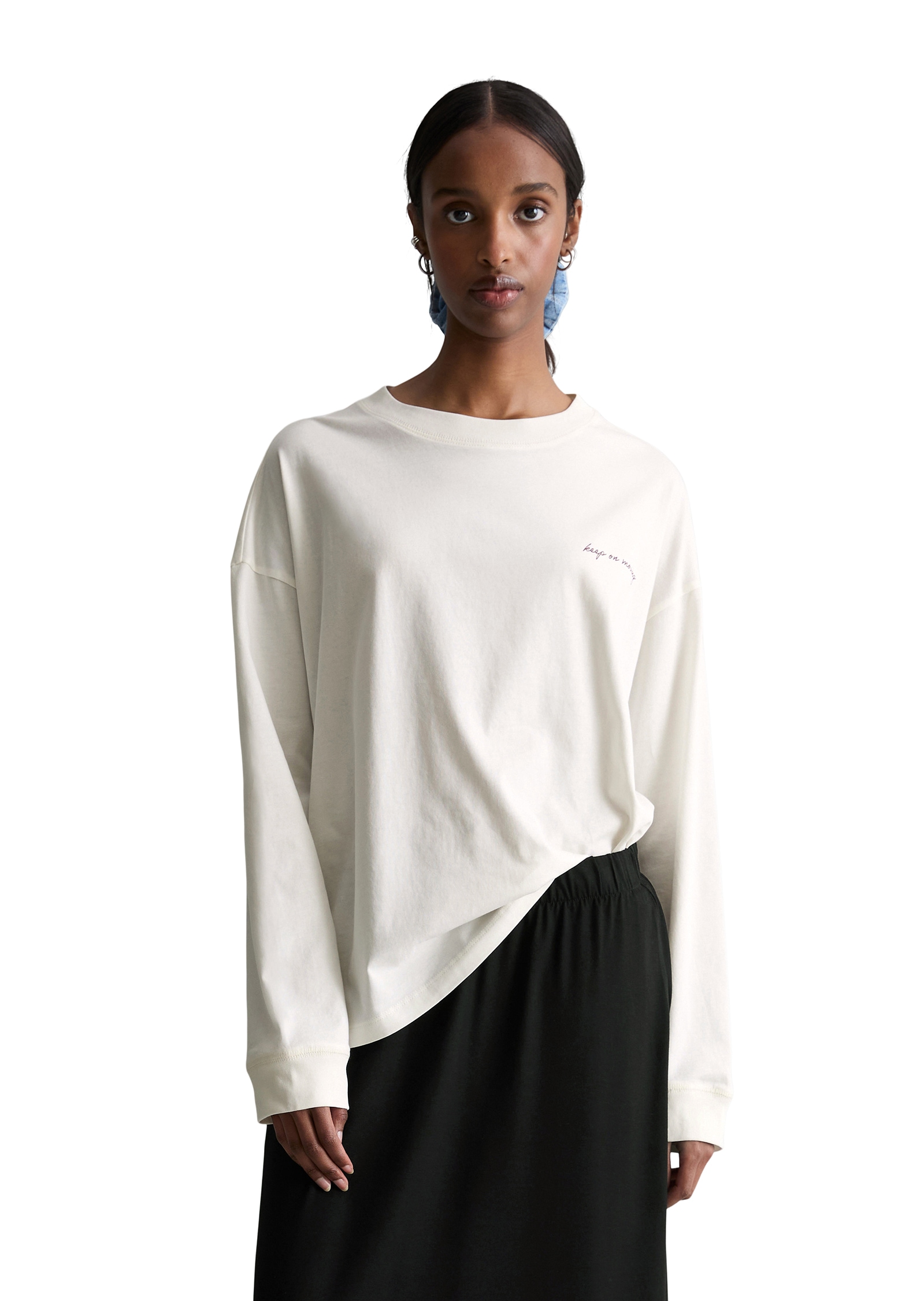 Image of Marc OPolo DENIM Longsleeve relaxed aus Heavy Jersey, grosser Rückenprint