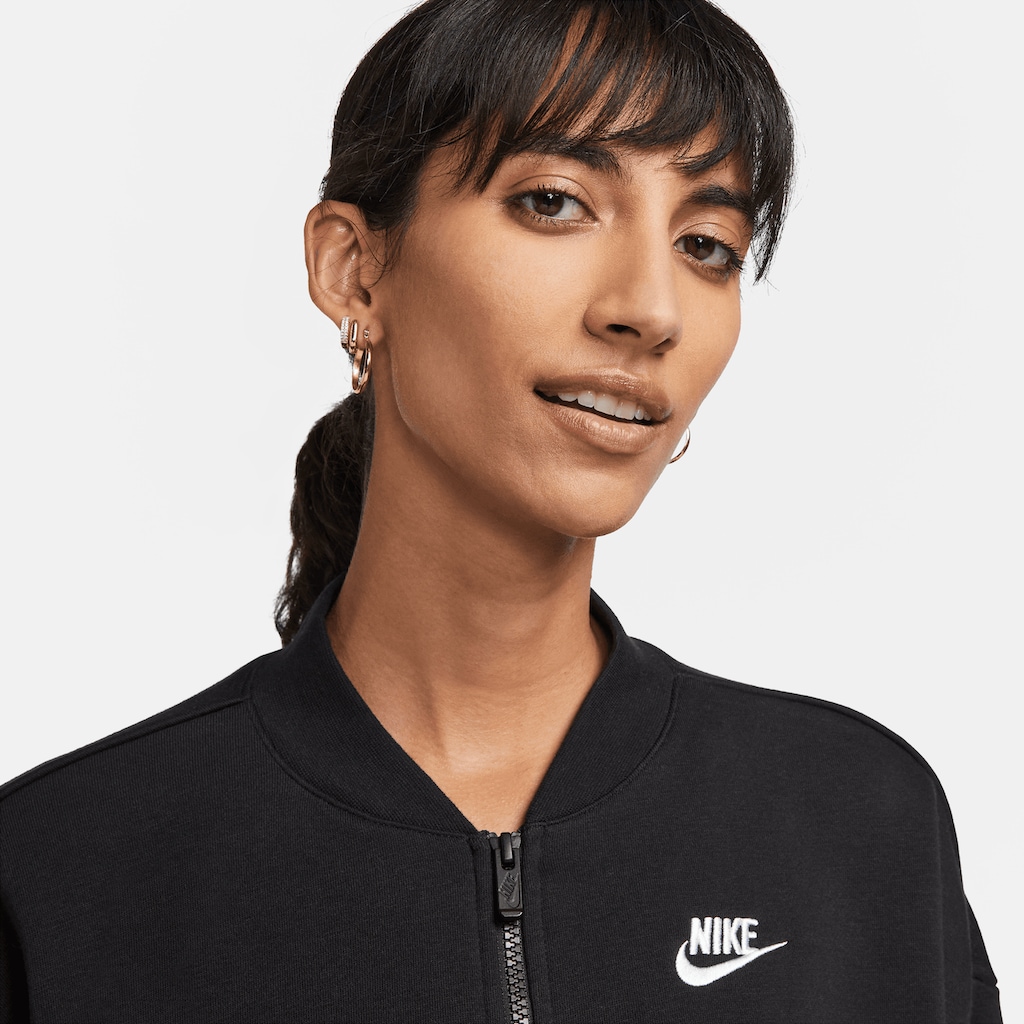 Nike Sportswear Sweatjacke »CLUB FLEECE WOMEN'S OVERSIZED CROPPED FULL-ZIP JACKET«