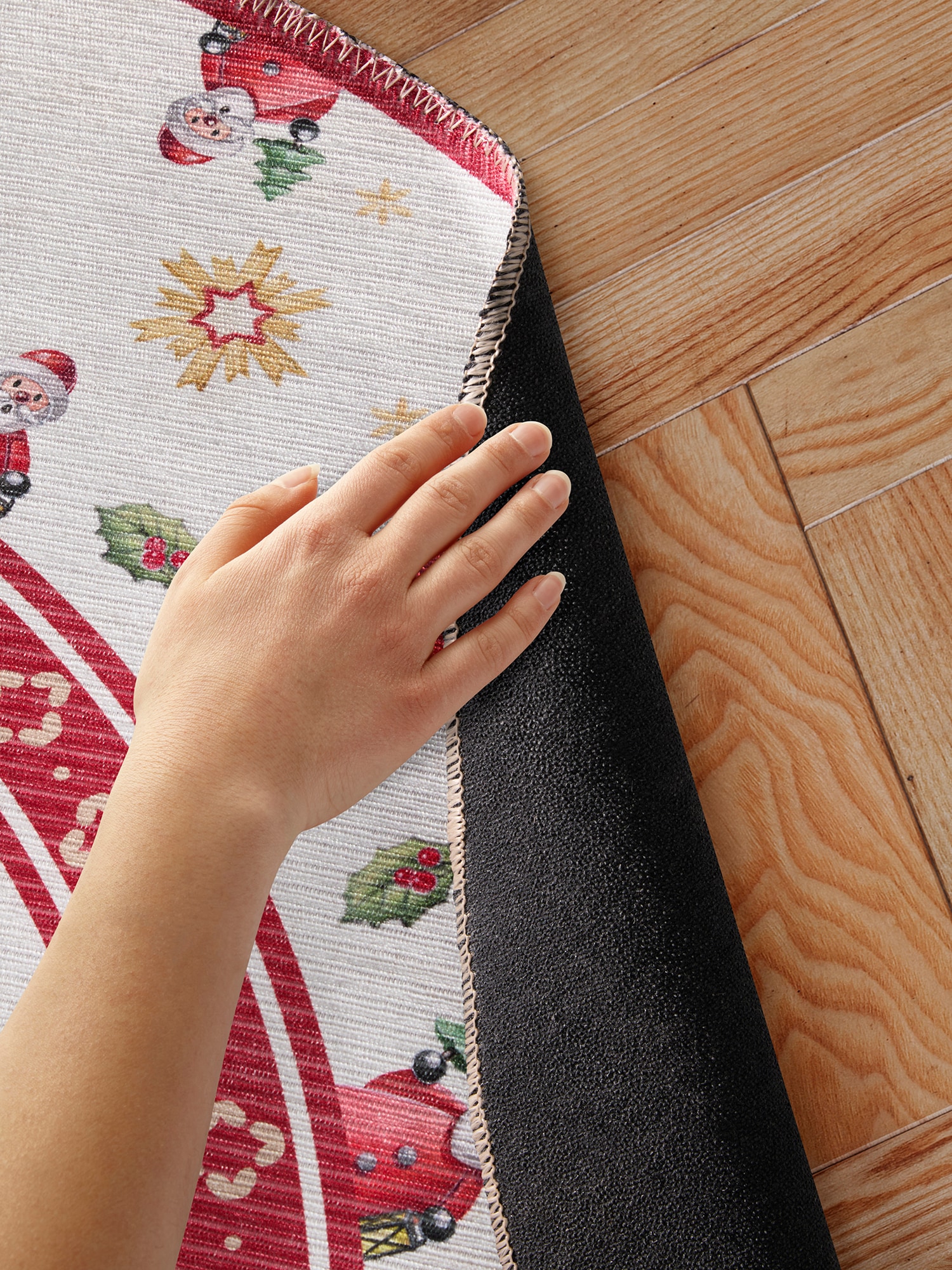 Villeroy & Boch Tapis »Toy's Delight Limited Edition Santa Claus« Rond 3 mm Höhe Limited Edition, Weihnachten, Wohnzimmer, Baumrock, Waschbar, Rund