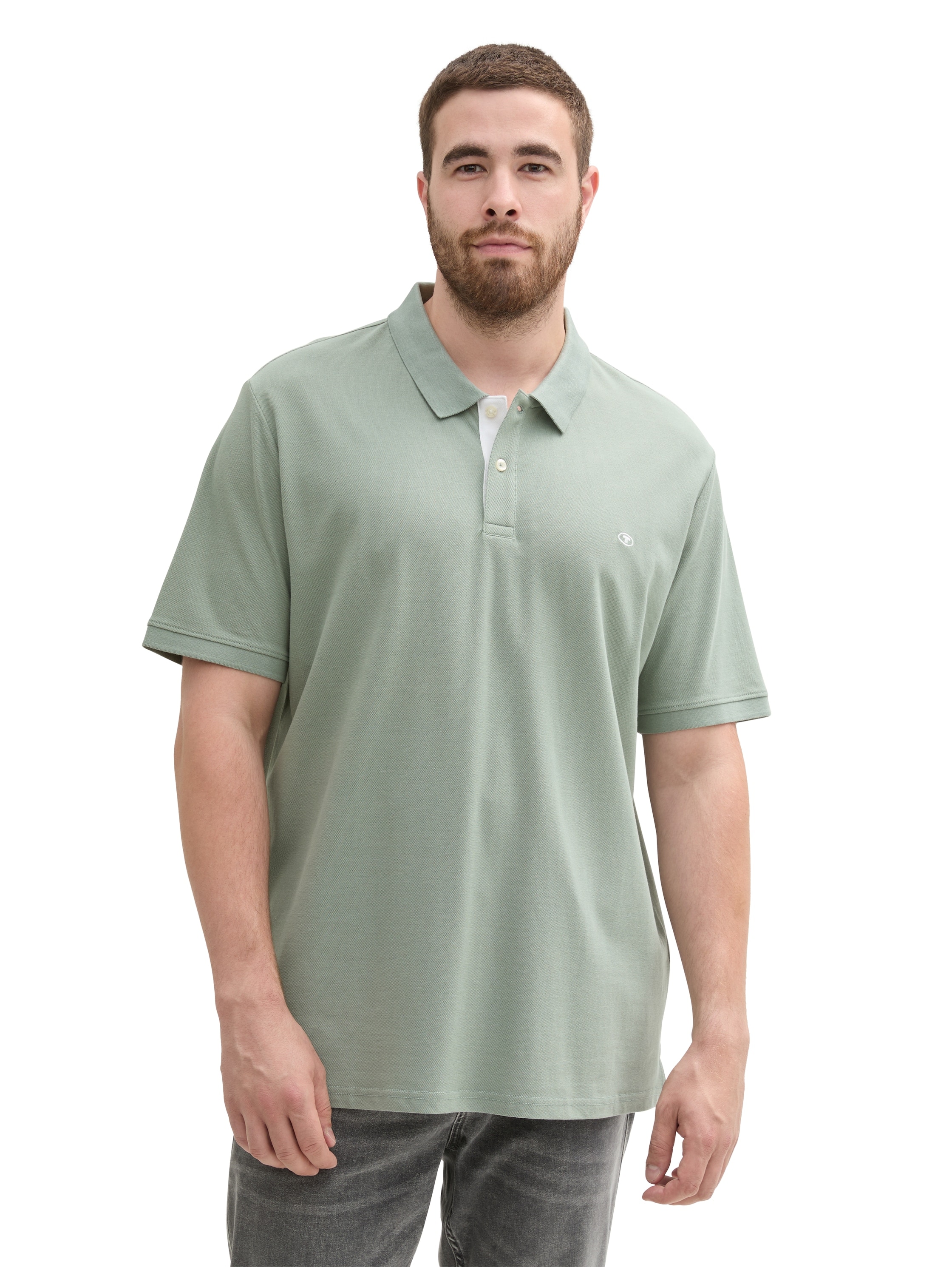Image of TOM TAILOR PLUS Poloshirt mit Logo-Stickerei