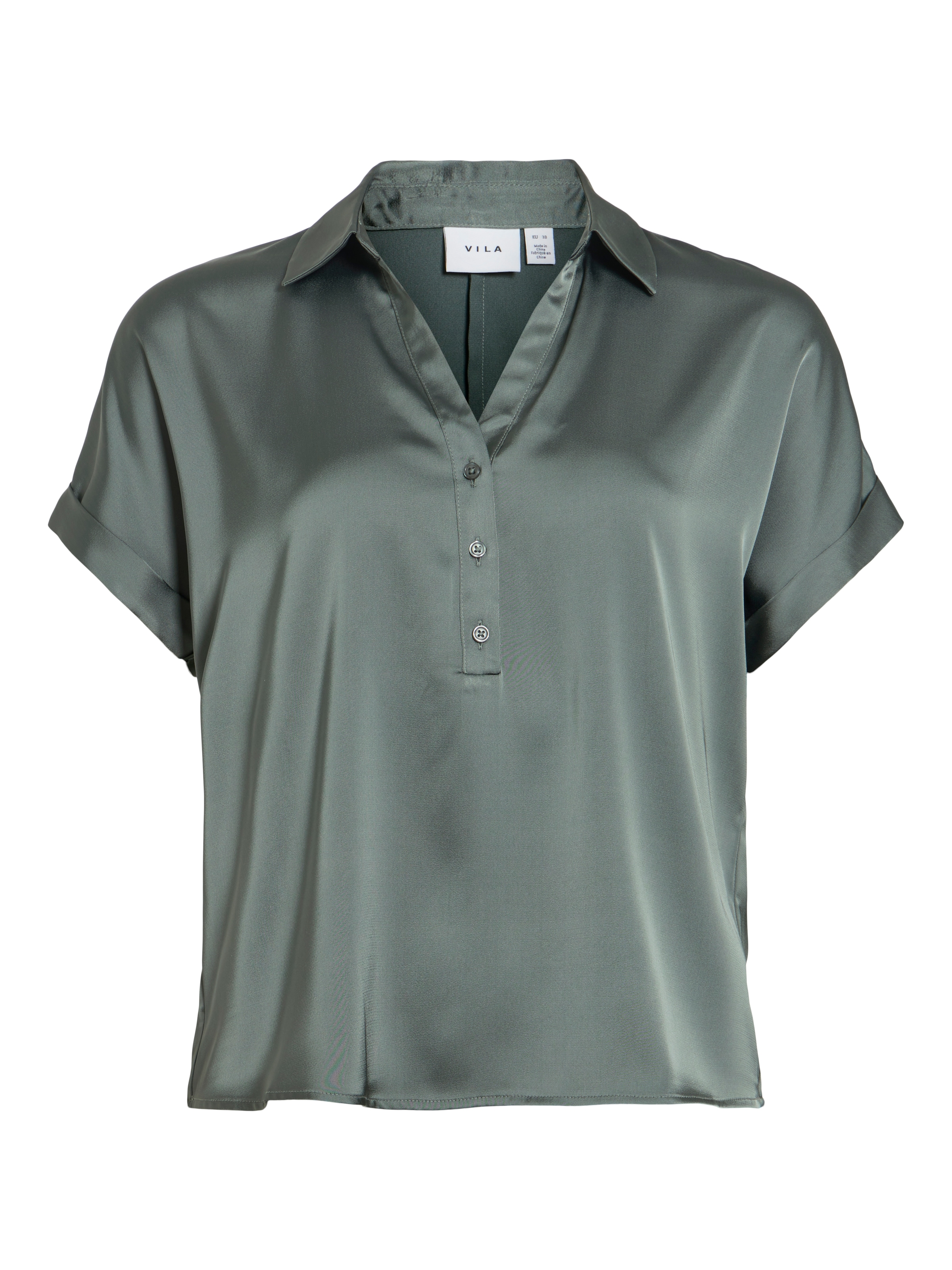 Vila Blouse à manches courtes »VIENNA RAVENNA S/S TOP - NOOS« fibre synthétique, coupe régulière