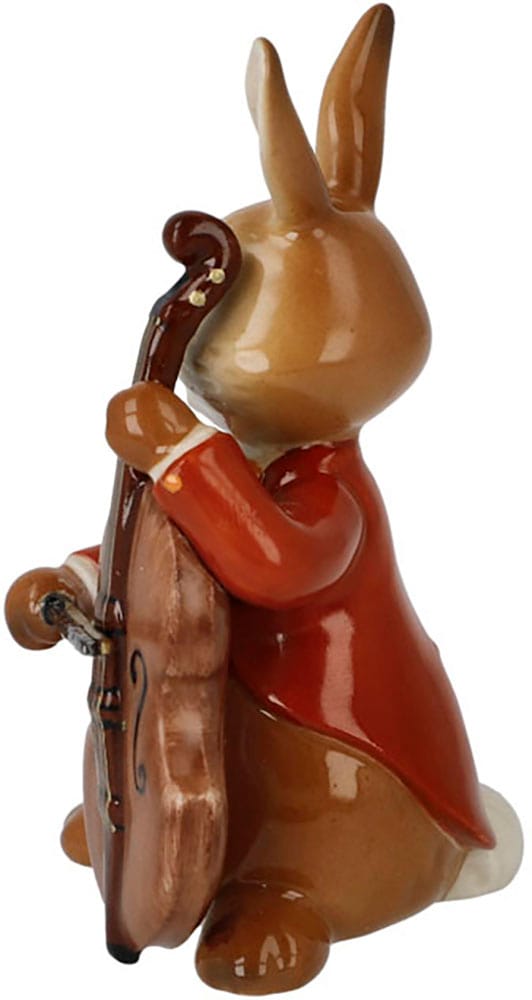 Goebel Lapin de Pâques »Figur Hase - Fröhlicher Bassist« Figurine de Pâques, décoration, Pâques, décoration de Pâques