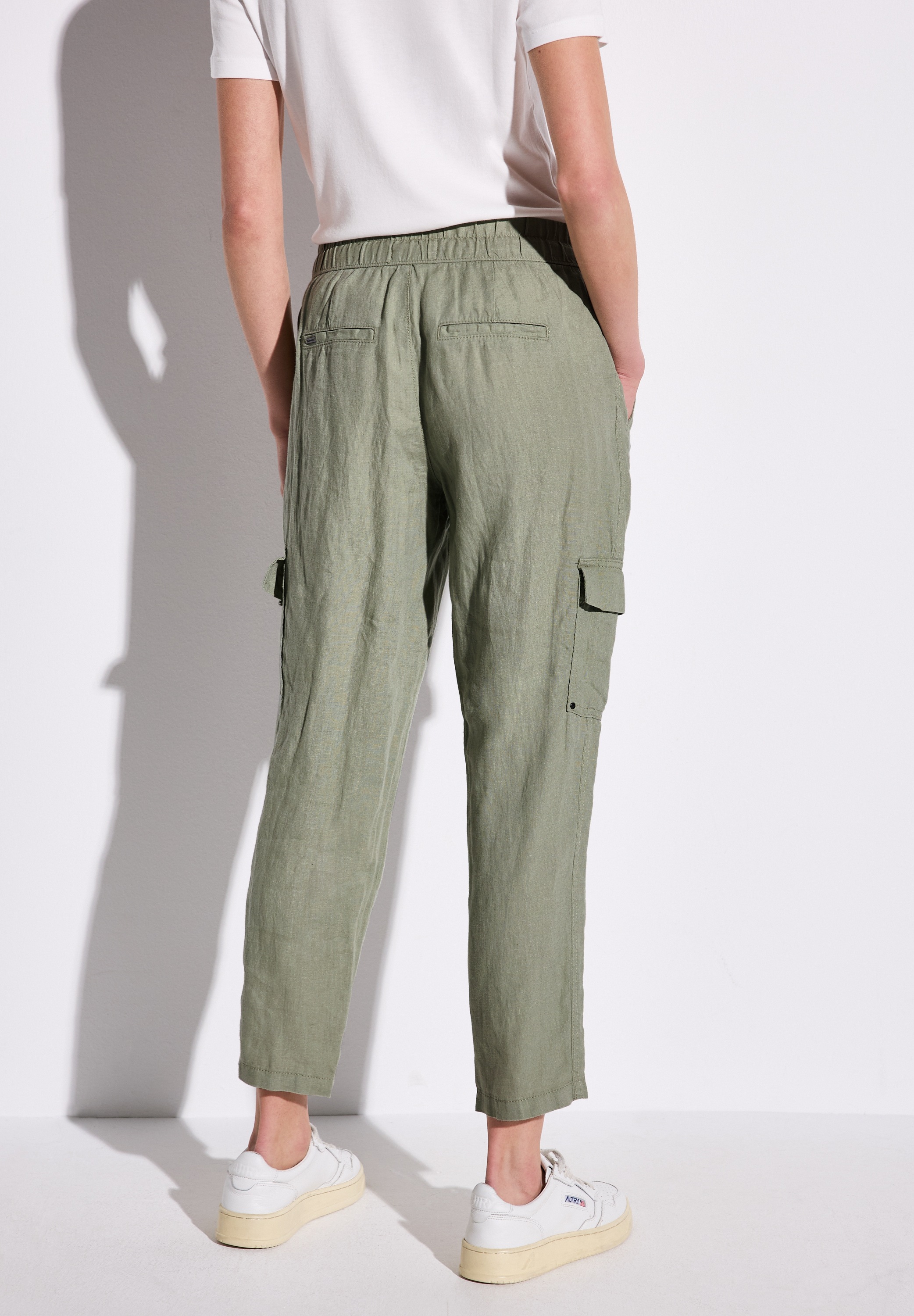 STREET ONE Leinenhose »Style BONNY«, im Cargo-Look