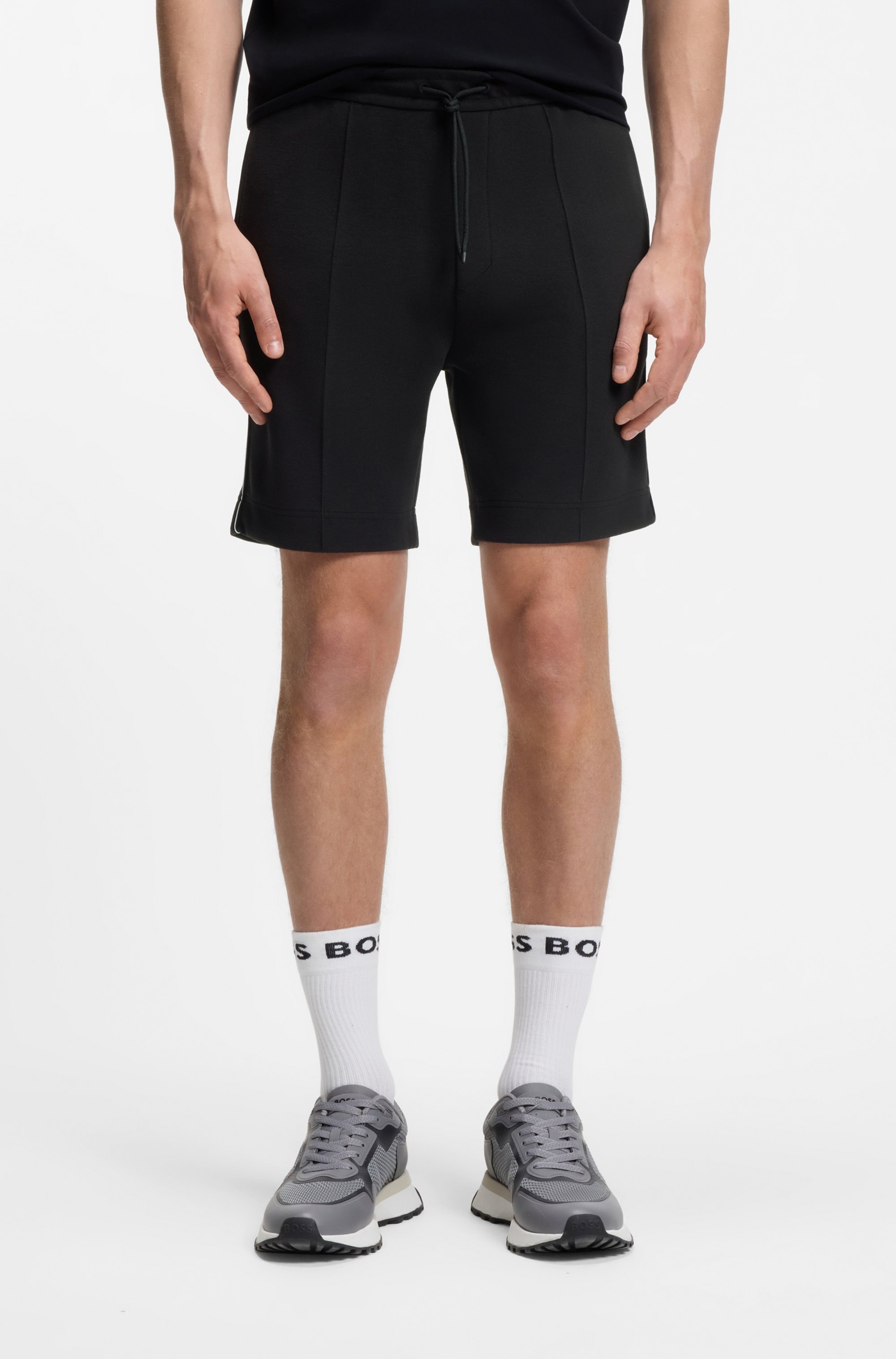 Image of BOSS GREEN Shorts "Join Headlo" Piqué-Qualität mit Paspeln