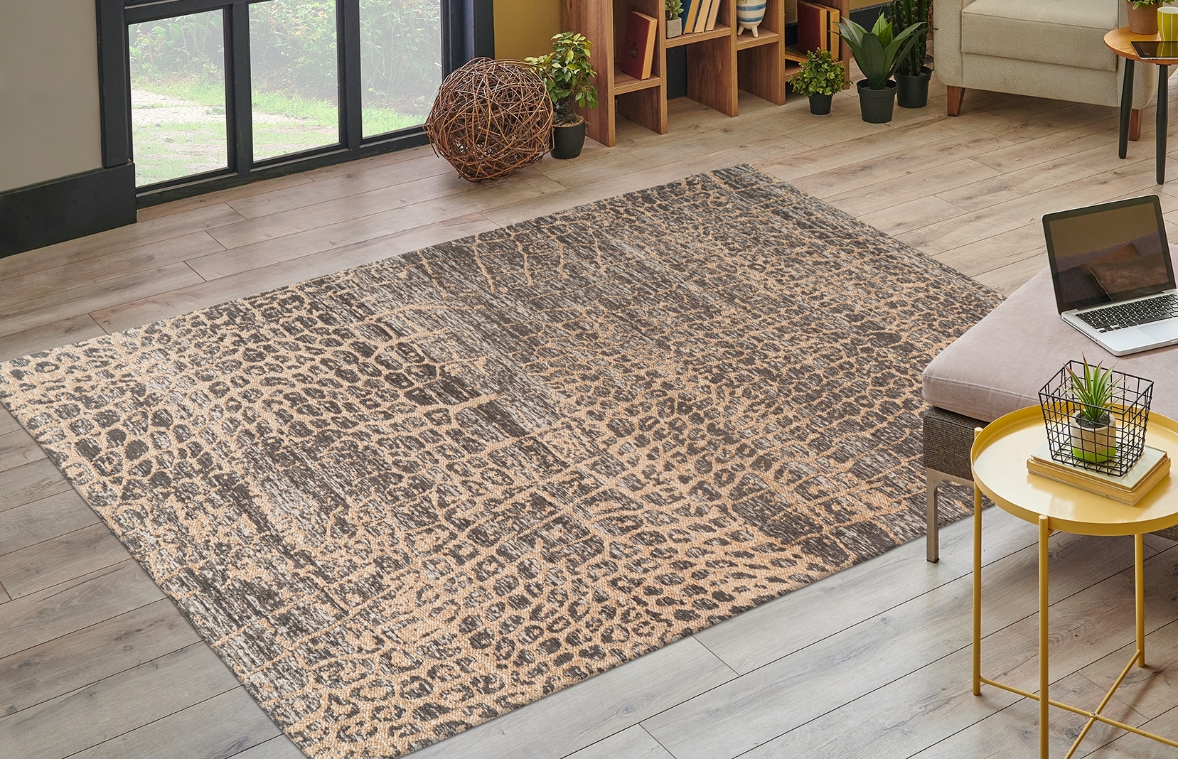 Image of Kayoom Teppich "Davis 325" rechteckig 12 mm Höhe edles Design, pflegeleicht, neutrale Farben