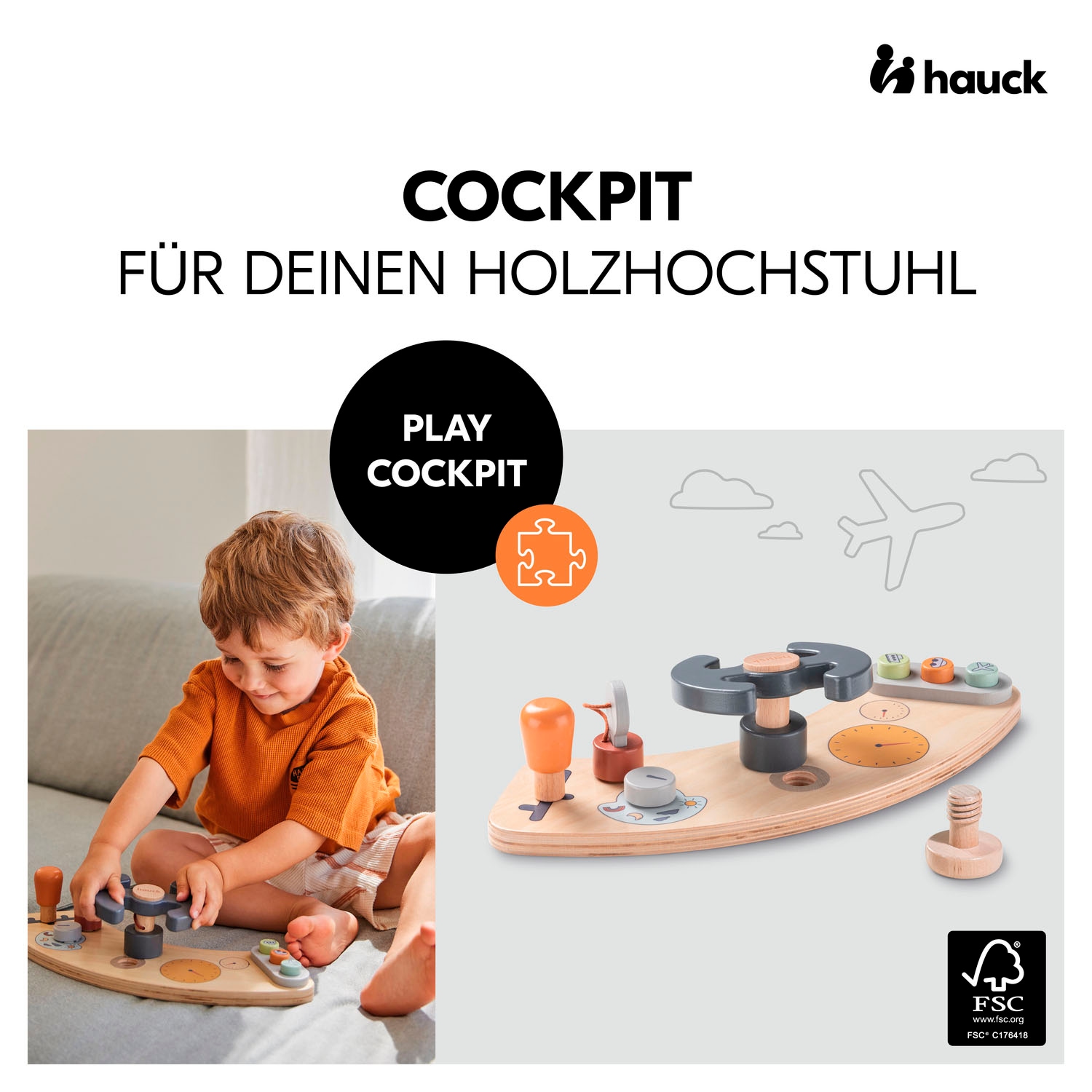 Hauck Motorikbrett »Play Cockpit für hauck Spielbrett Play Tray« FSC® - schützt Wald