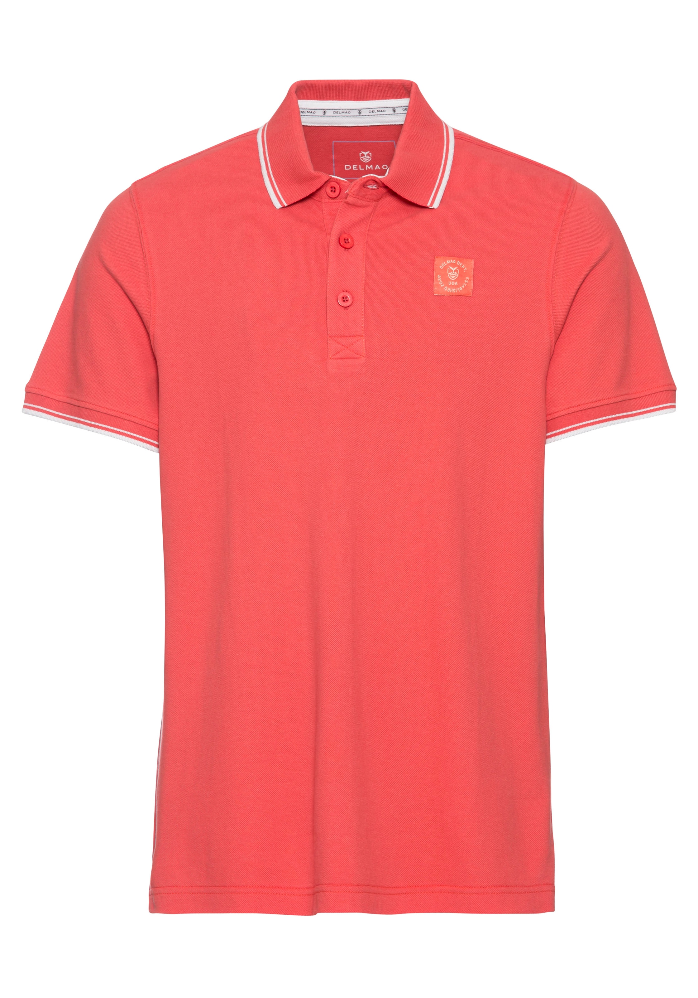 DELMAO Poloshirt, Kurzarm, lockere Passform, Polokragen, für Tennis oder Golf