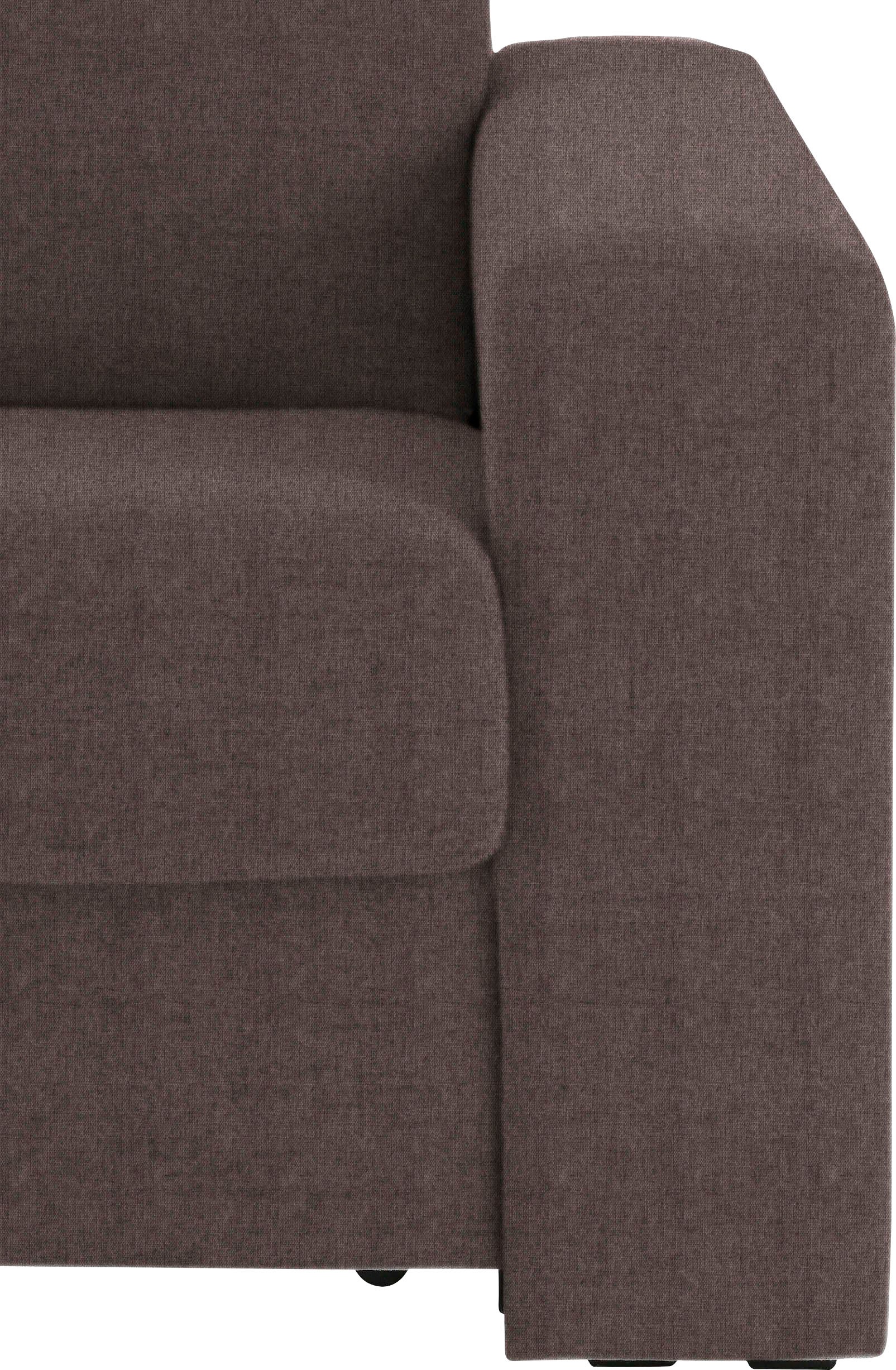 Home affaire Ecksofa Roma "L" Dauerschlaffunktion, mit Unterfederung, Matratzenhöhe 14cm, Liegemasse ca 163x198 cm, L-Form
