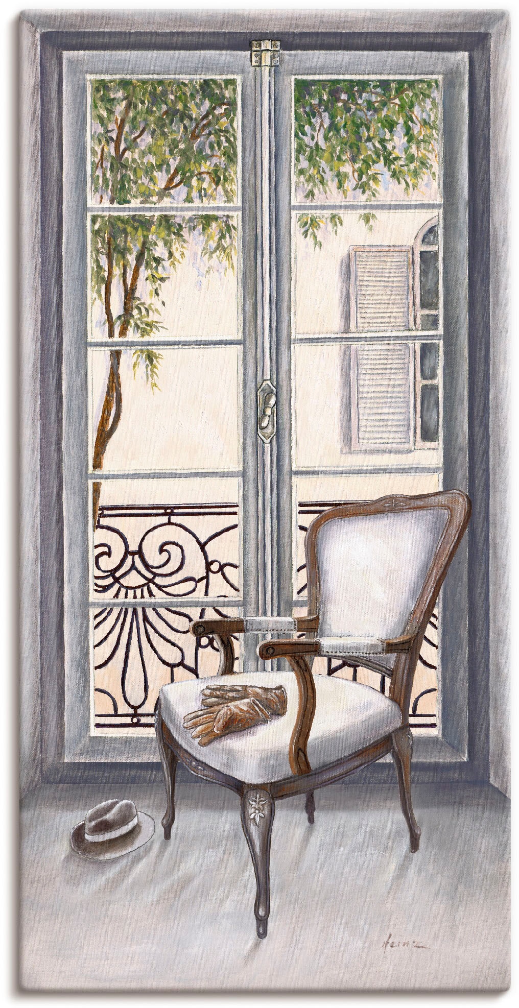 Image of Artland Wandbild "Sessel vor einem Fenster" Innenarchitektur 1 Stk. tlg. als Alubild, Leinwandbild in verschied. Grössen