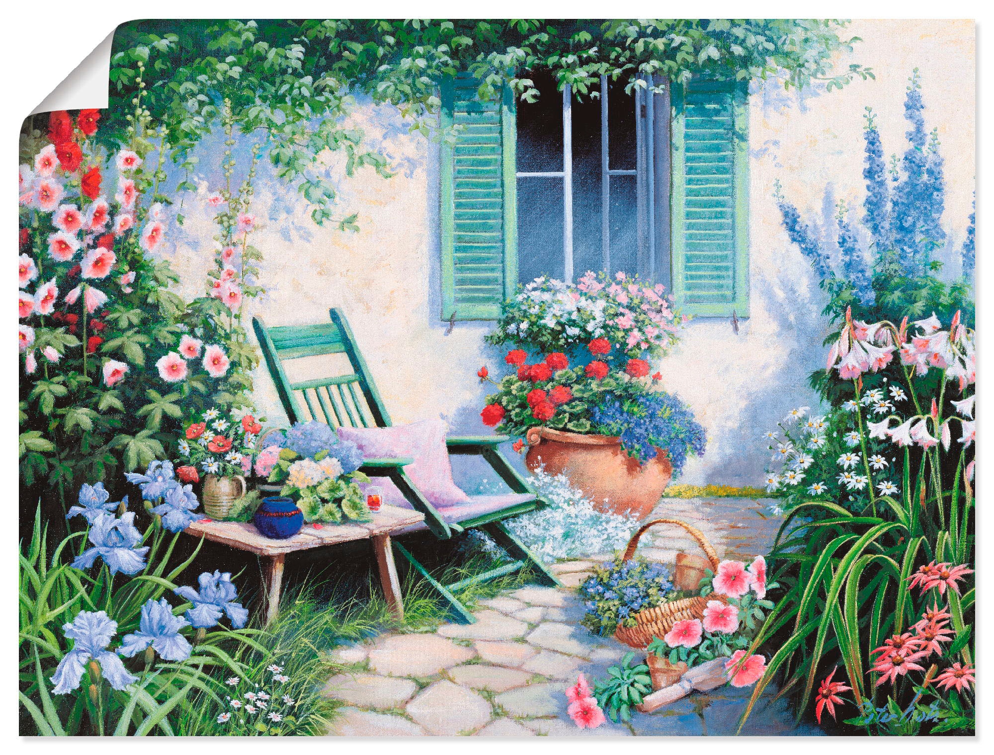 Image of Artland Wandbild "Ein schöner Platz" Garten 1 Stk. tlg. als Leinwandbild, Poster in verschied. Grössen