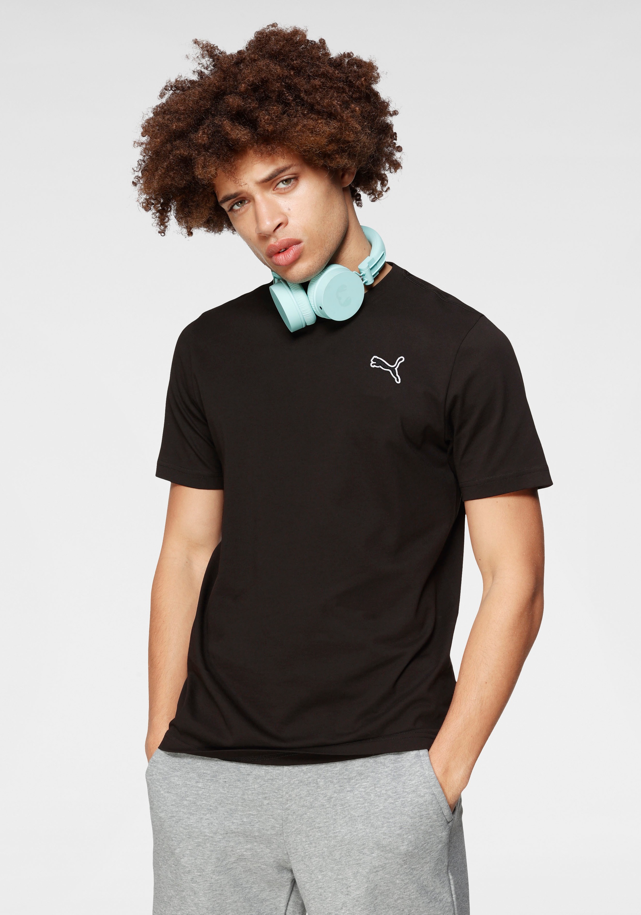 Image of PUMA T-Shirt "BETTER ESSENTIALS TEE" Regular Fit, Kurzarm, Rundhalsausschnitt, mit Print-Applikation