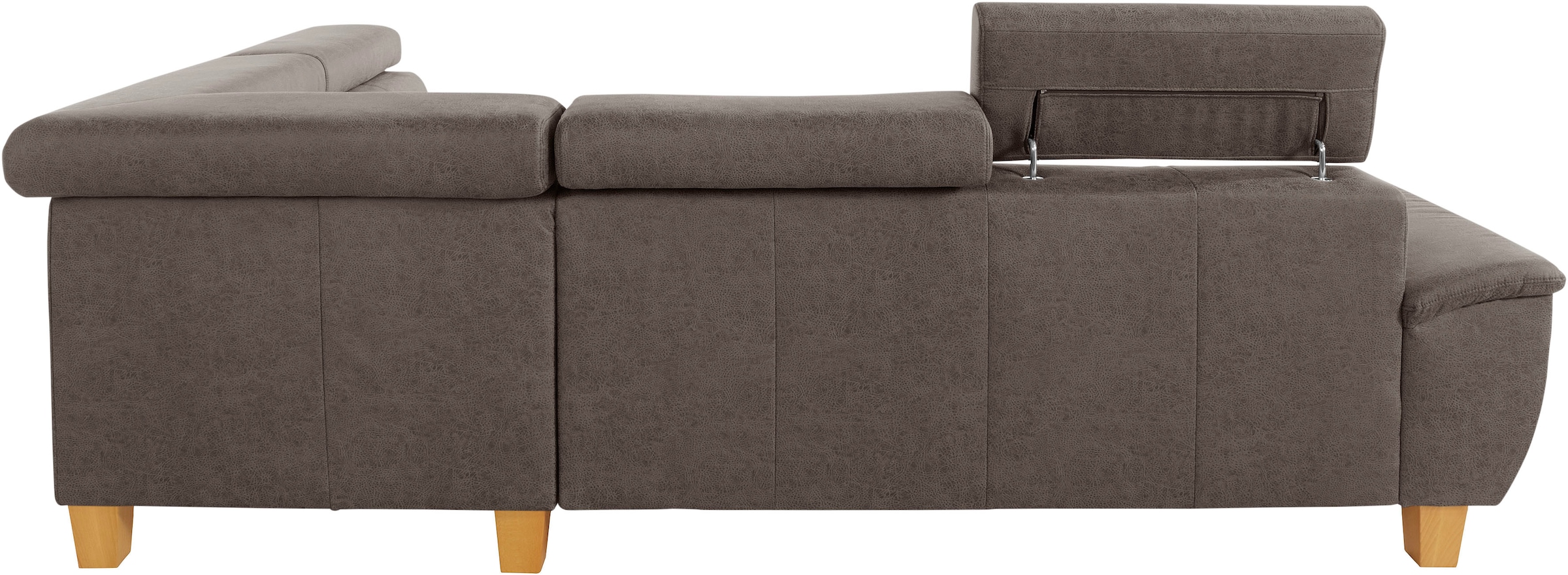 exxpo - sofa fashion Ecksofa »Enya, L-Form«, mit Kopfteilverstellung, wahlweise Bettfunktion u. Bettkasten