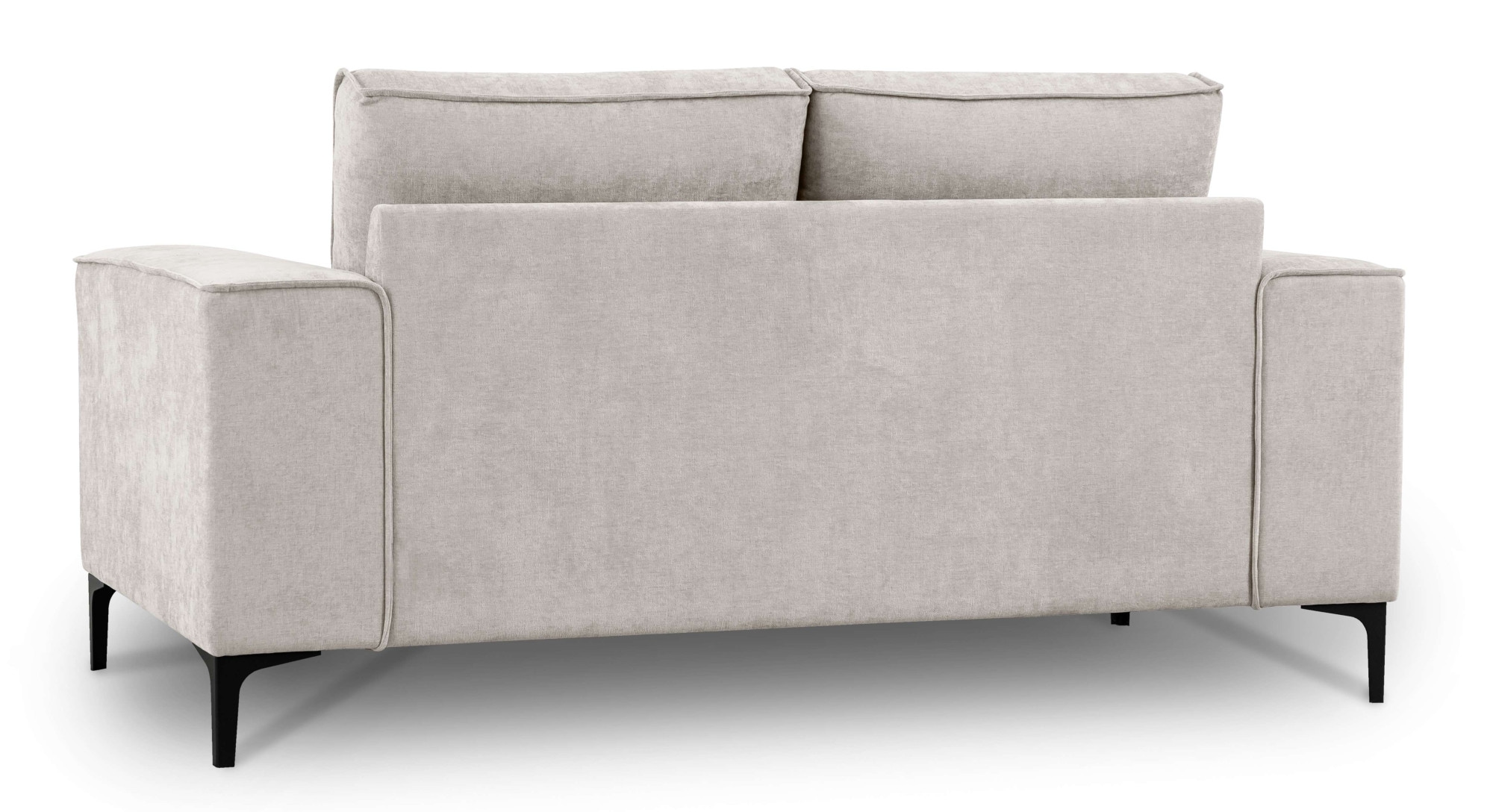 Places of Style 2-Sitzer »Kompaktsofa Oland, Struktur, Flachgewebe, Luxus-Microfaser, Boucle«, 164 cm, Wellenunterfederung, Skandi-Design, Metallfüsse