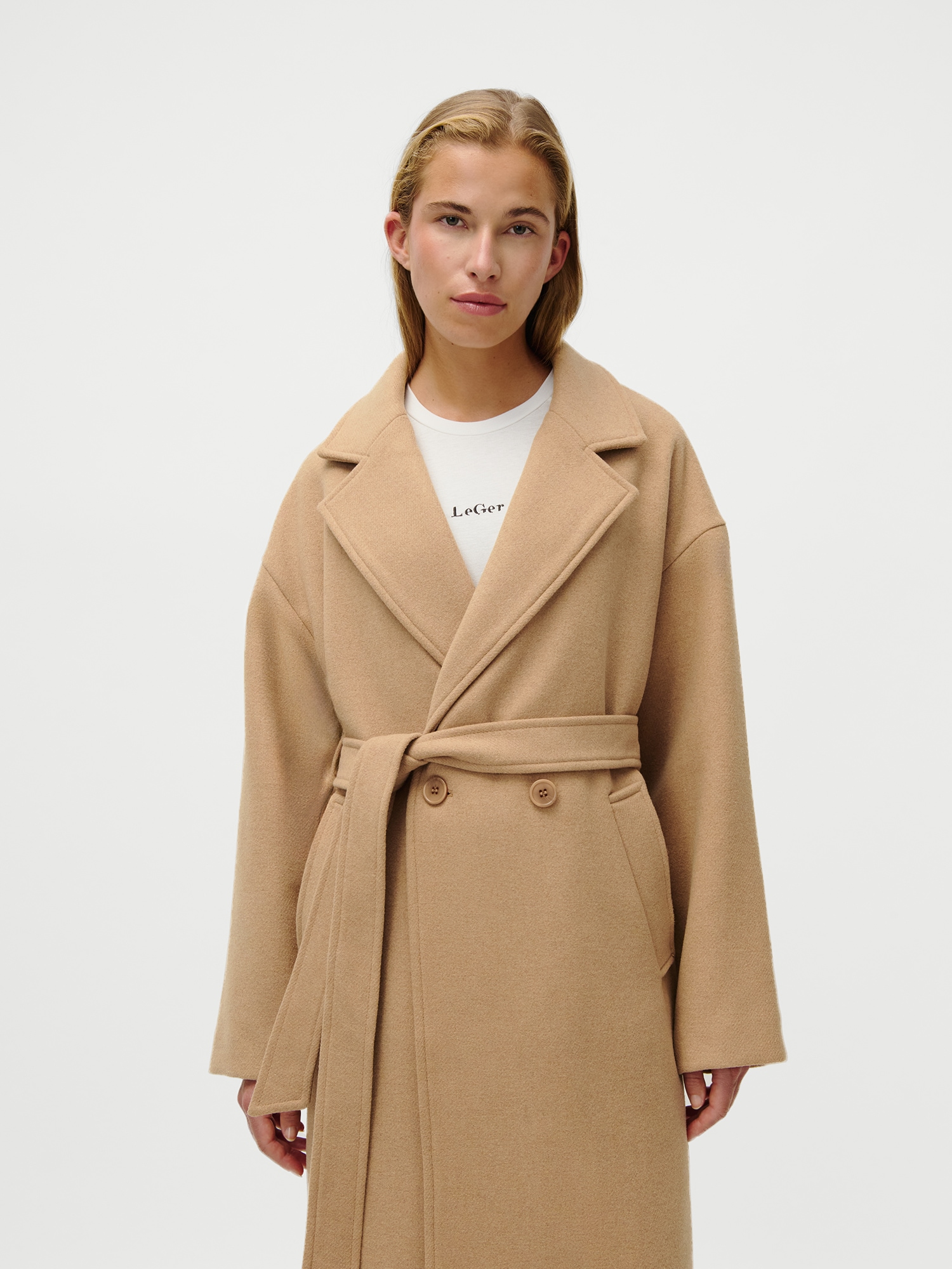 Image of LeGer Langmantel "Betty, LeGer by Lena Gercke" Regular fit mit V-Ausschnitt