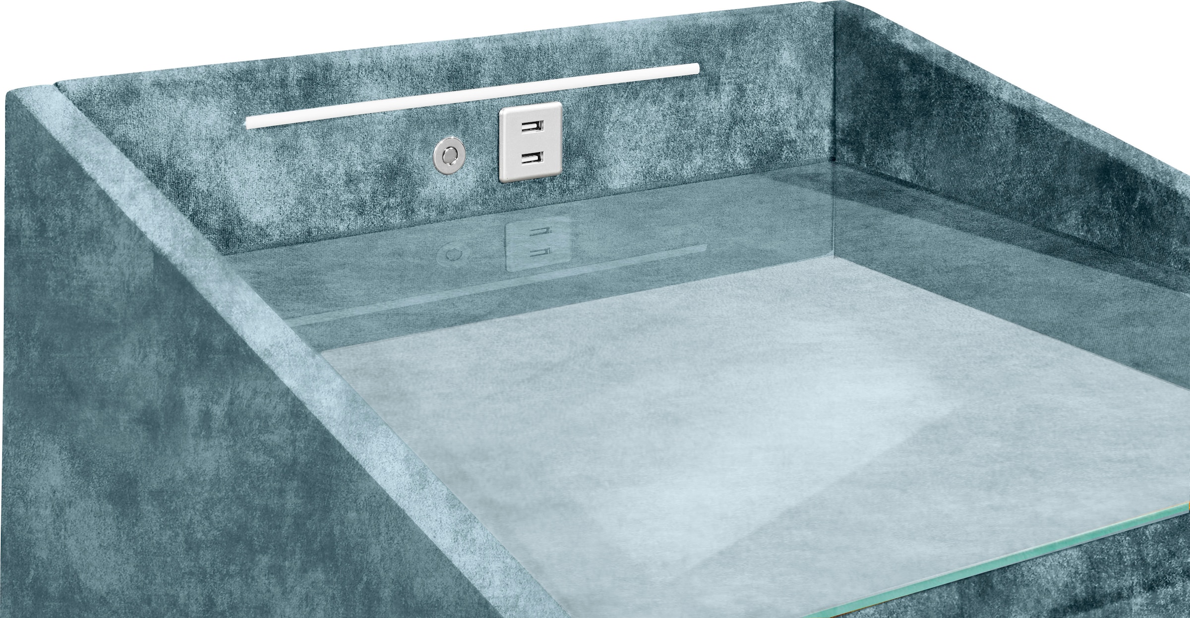 ED EXCITING DESIGN Nachtkonsole »Moon« mit LED-Beleuchtung und USB-Anschluss & USB-C-Anschluss